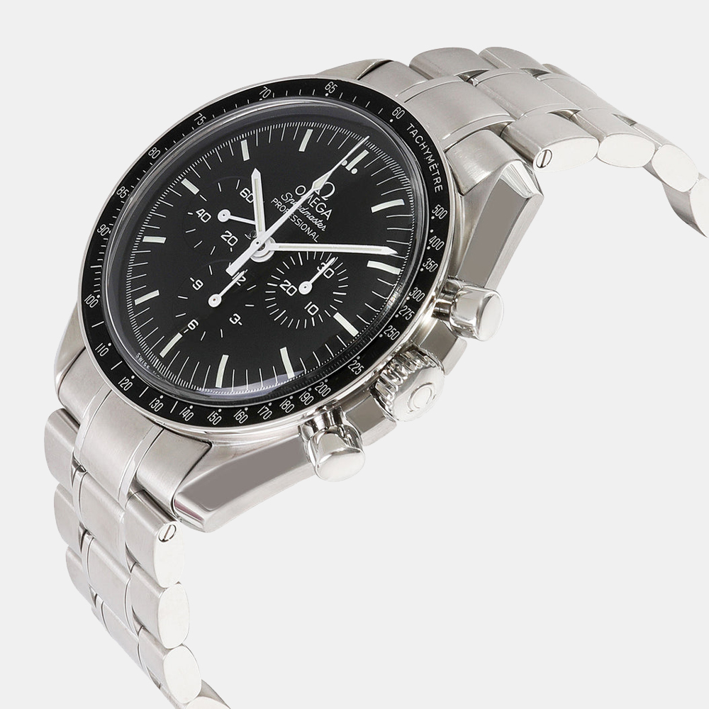 

Omega Black Stainless Steel Speedmaster Moonwatch 311.30.42.30.01.005 Men's Wristwatch 42 mm