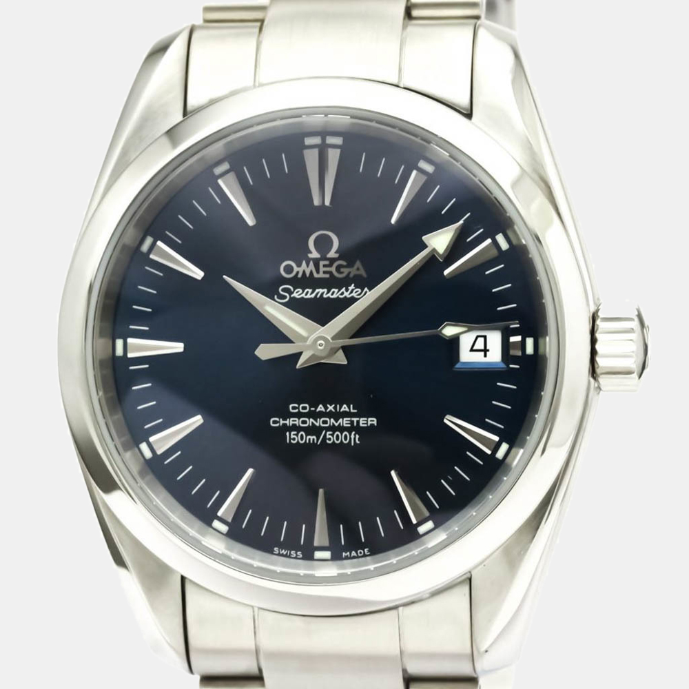 

Omega Blue Stainless Steel Seamaster Aqua Terra Chronometer 2504.80 Men's Wristwatch