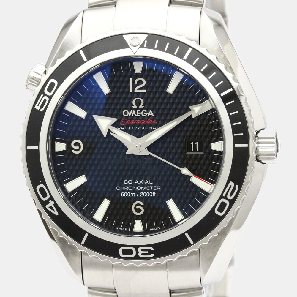 

Omega Black Stainless Steel Seamaster Planet Ocean Quantum Solace LE