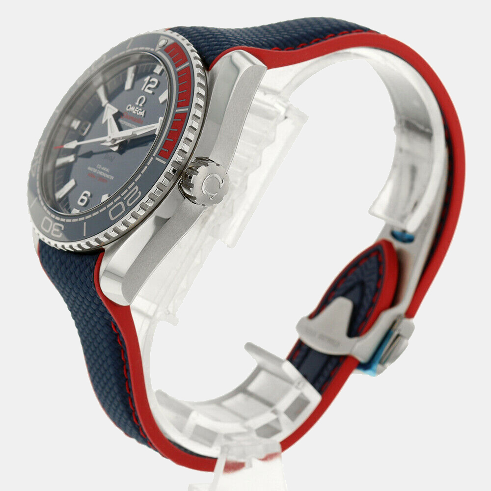 

Omega Blue Stainless Steel Seamaster Planet Ocean Pyeongchang 2018 Limited Men's Wristwatch 43.5 MM