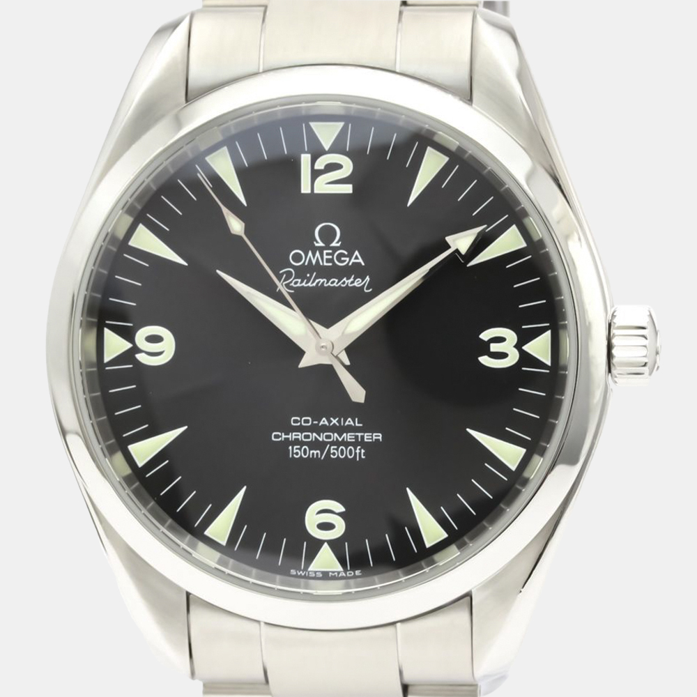 

Omega Black Stainless Steel Seamaster Aqua Terra Steel 2502.52 Automatic Men's Wristwatch 42 MM