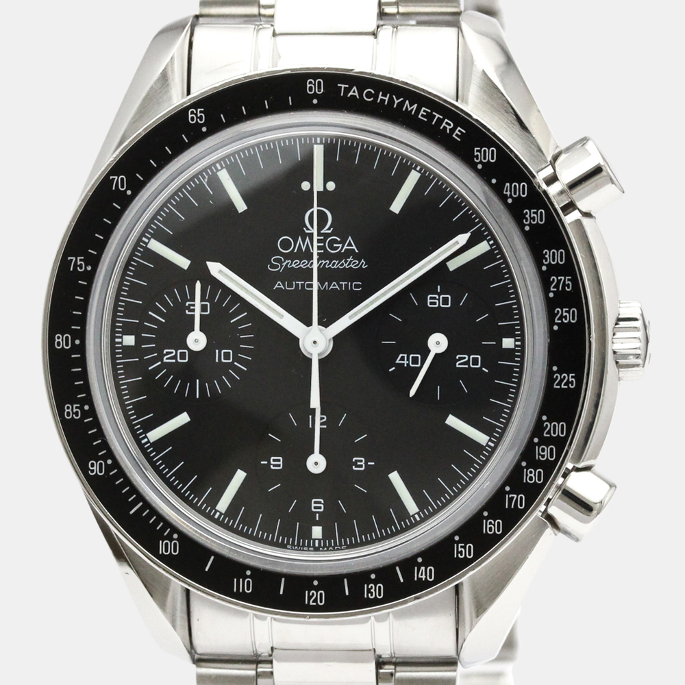 

Omega Black Stainless Steel Speedmaster Automatic Chronograph 3539.50 Men's Wristwatch 39 MM