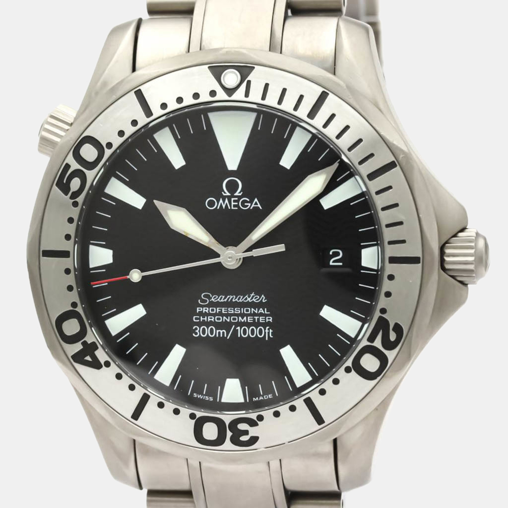 

Omega Blue Titanium Seamaster Professional Men's Wristwatch