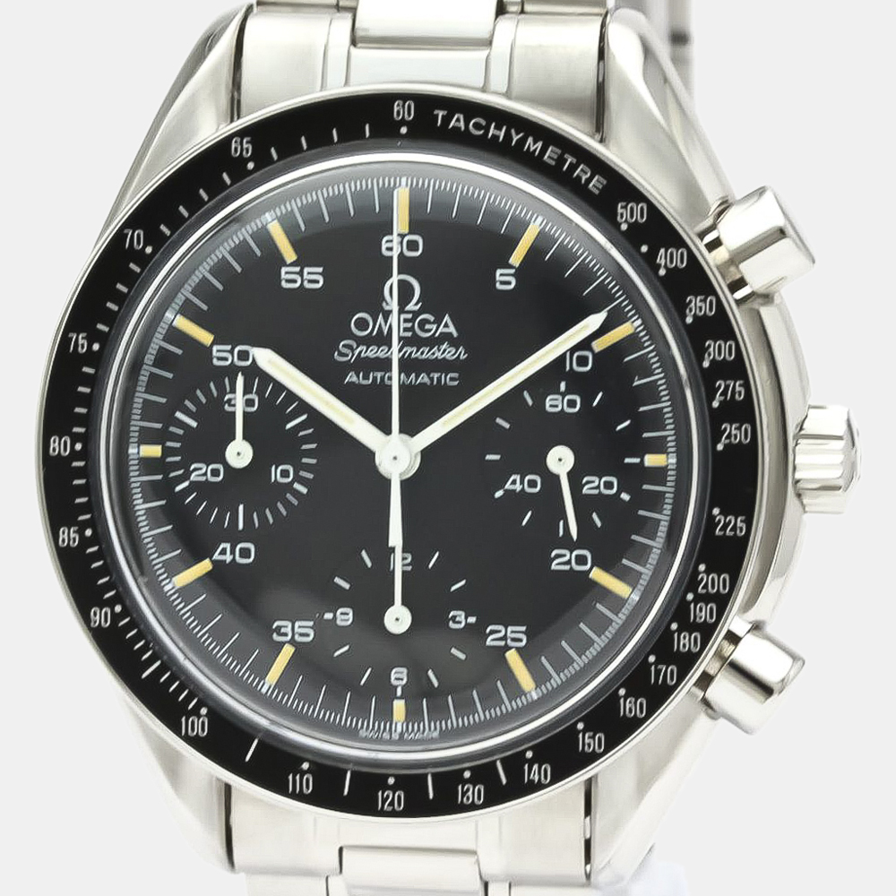 

Omega Black Stainless Steel Speedmaster Automatic 3510.50.00 Men's Wristwatch 39 MM