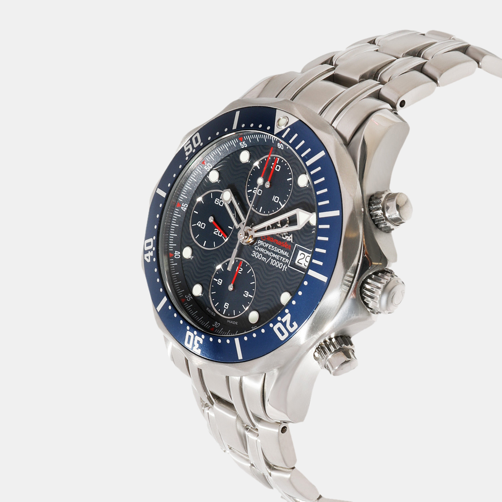

Omega Blue Stainless Steel Seamaster 300M 2599.80.00 Men's Wristwatch 41.5 MM