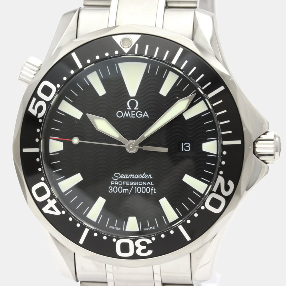 

Omega Black Stainless Steel Seamaster 2264.50.00 Men's Wristwatch 41 MM