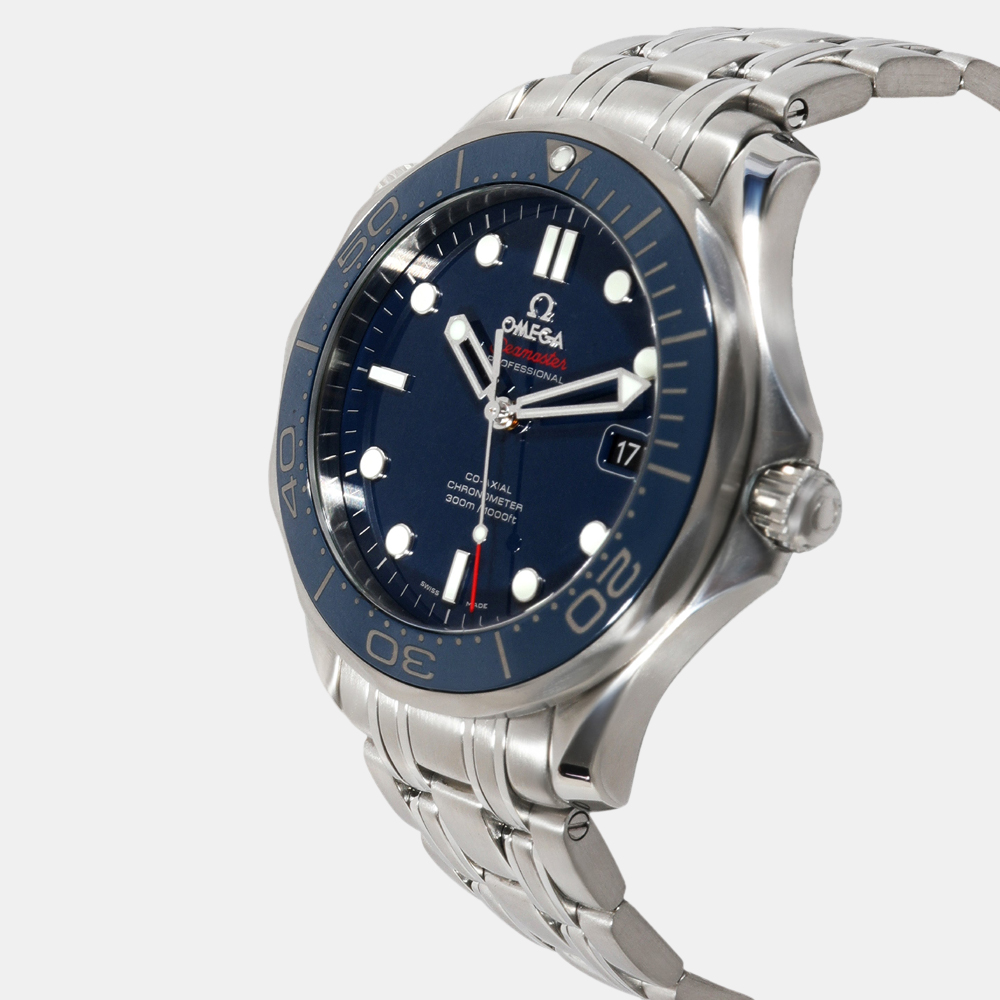 

Omega Blue Stainless Steel Seamaster 212.30.41.20.03.001 Men's Wristwatch 41.5 MM