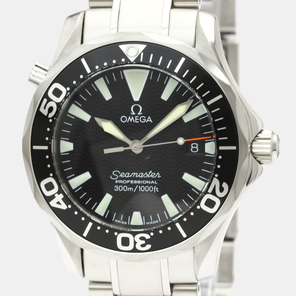 

Omega Black Stainless Steel Seamaster James Bond 2262.50.00 Men's Wristwatch 26 MM