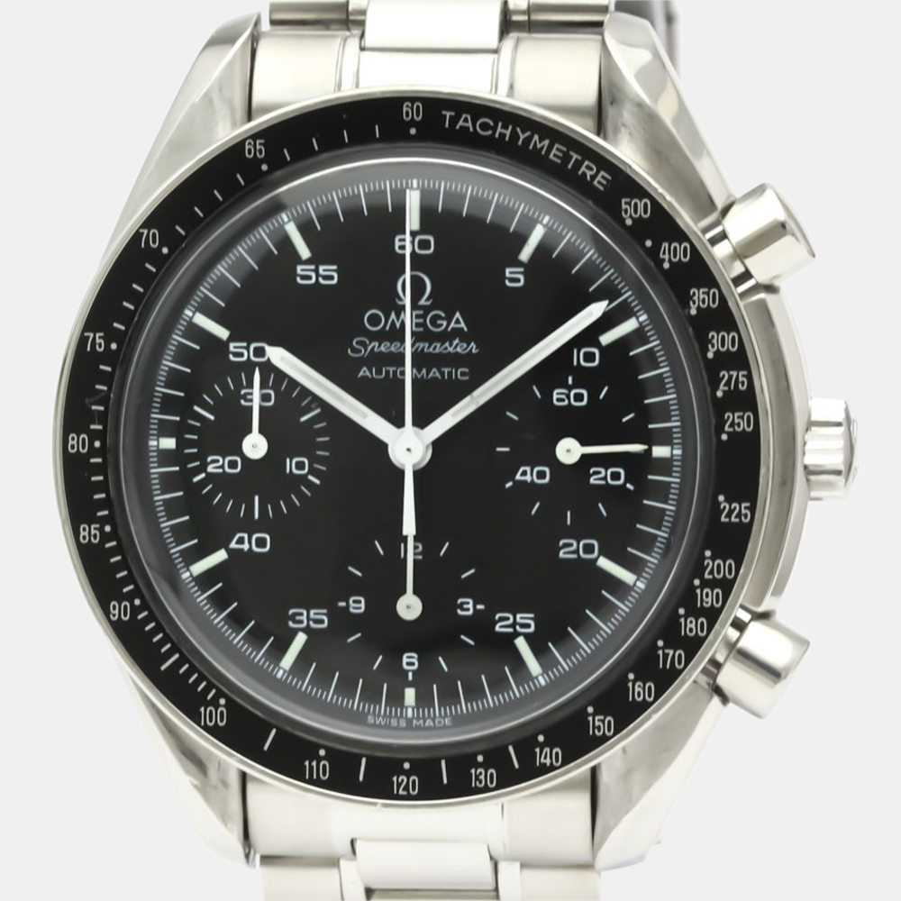 

Omega Black Stainless Steel Speedmaster Automatic 3510.50 Men's Wristwatch 39 mm