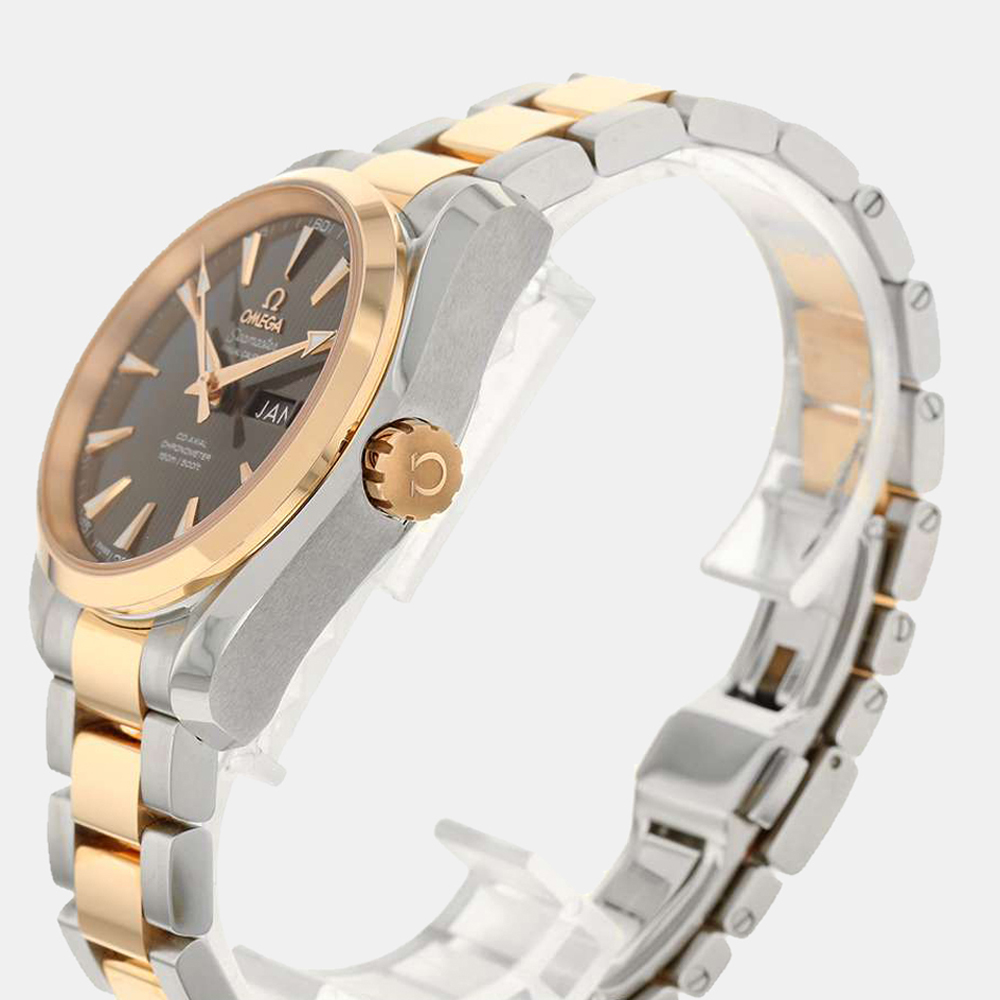 

Omega Grey 18K Rose Gold And Stainless Steel Seamaster Aqua Terra 150M Annual Calendar 231.20.39.22.06.001 Men's Wristwatch 38.5 mm
