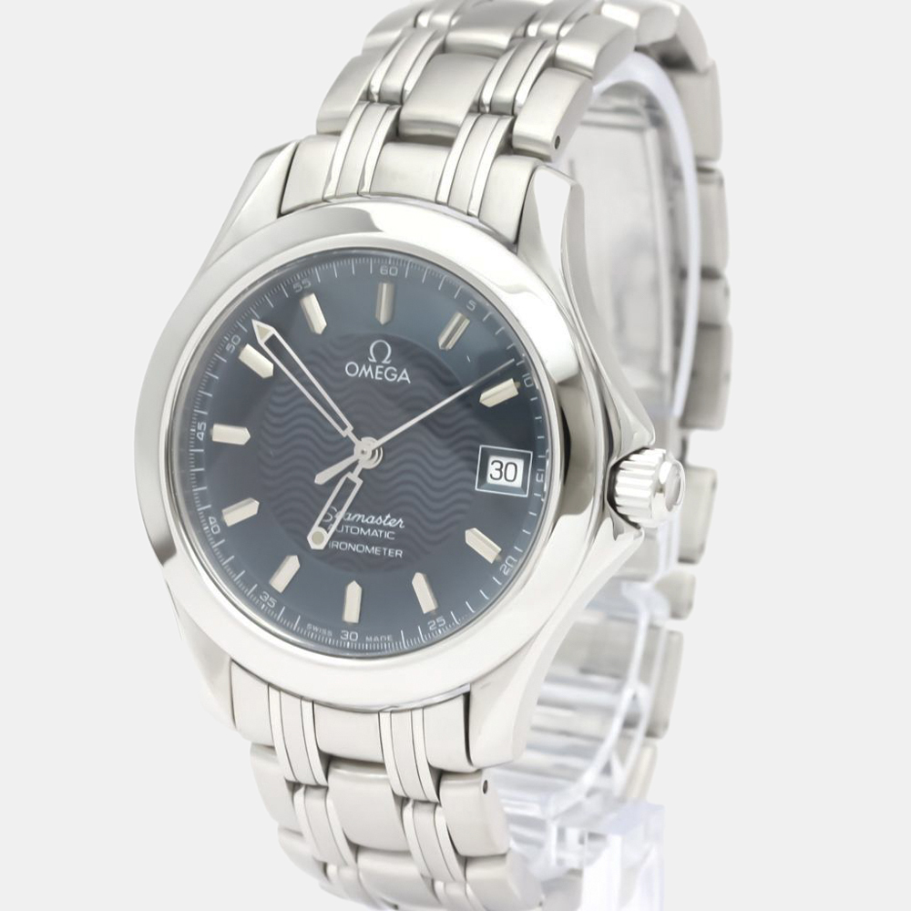 

Omega Blue Stainless Steel Seamaster 120M Chronometer Automatic 2501.81 Men's Wristwatch 36 mm