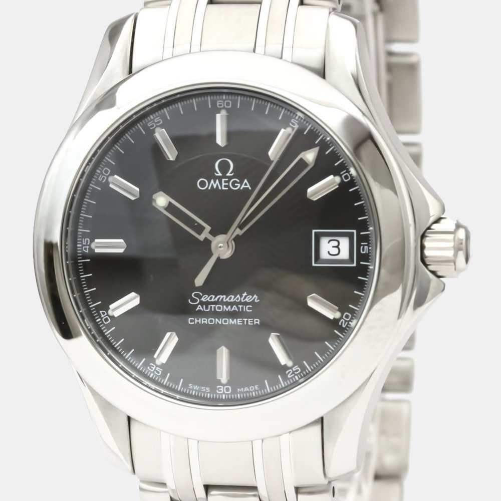 

Omega Black Stainless Steel Seamaster 120M Chronometer Automatic 2501.51 Men's Wristwatch 36 mm