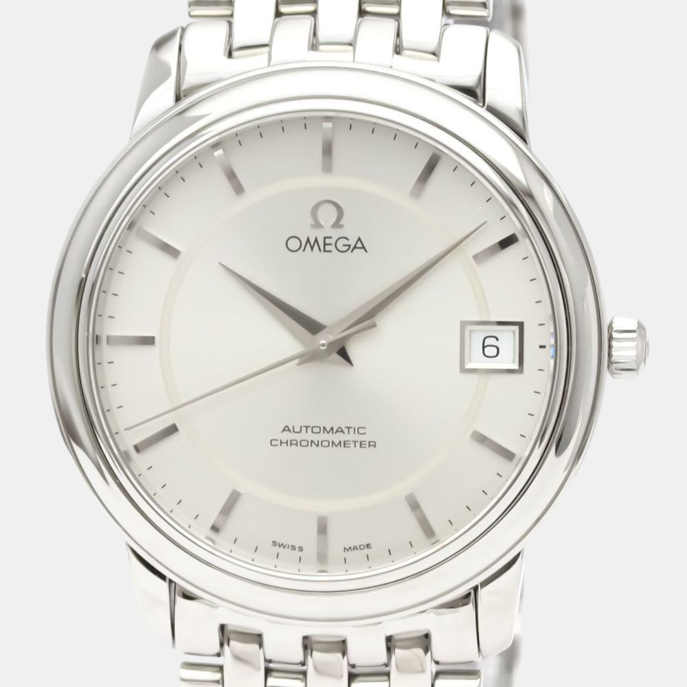 

Omega Silver Stainless Steel De Ville Automatic 4500.31 Men's Wristwatch 34 mm