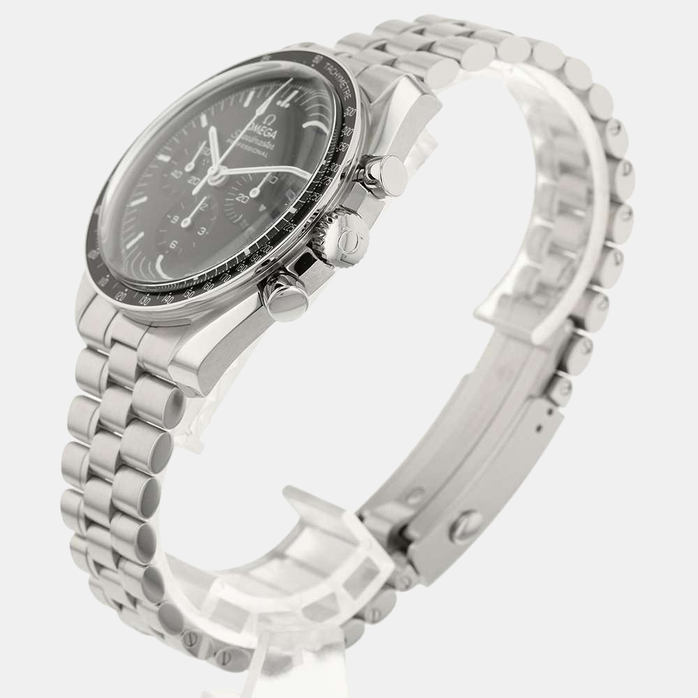 

Omega Stainless Steel Speedmaster Moonwatch Automatic 310.30.42.50.01.001 Men's Wristwatch 42 mm, Black