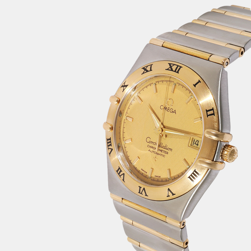 

Omega Yellow Gold Stainless Steel Constellation Automatic 1202.10.00 Men's Wristwatch 35.5 mm