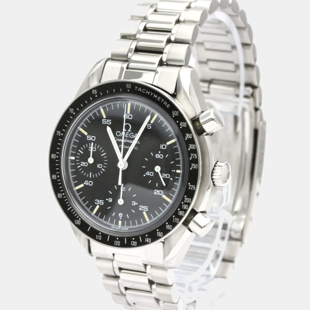 

Omega Black Stainless Steel Speedmaster 3510.50 Automatic Men's Wristwatch 39 mm