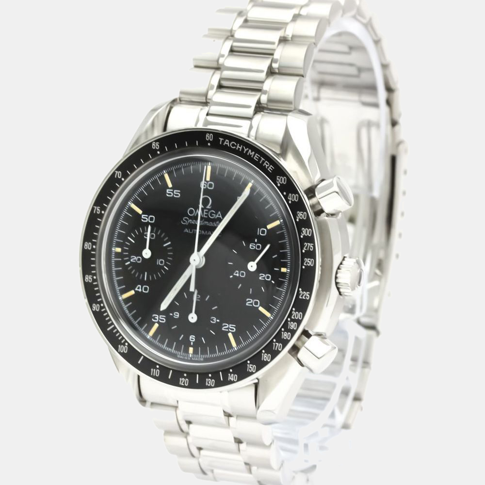 

Omega Black Stainless Steel Speedmaster 3510.50 Automatic Men's Wristwatch 39 mm