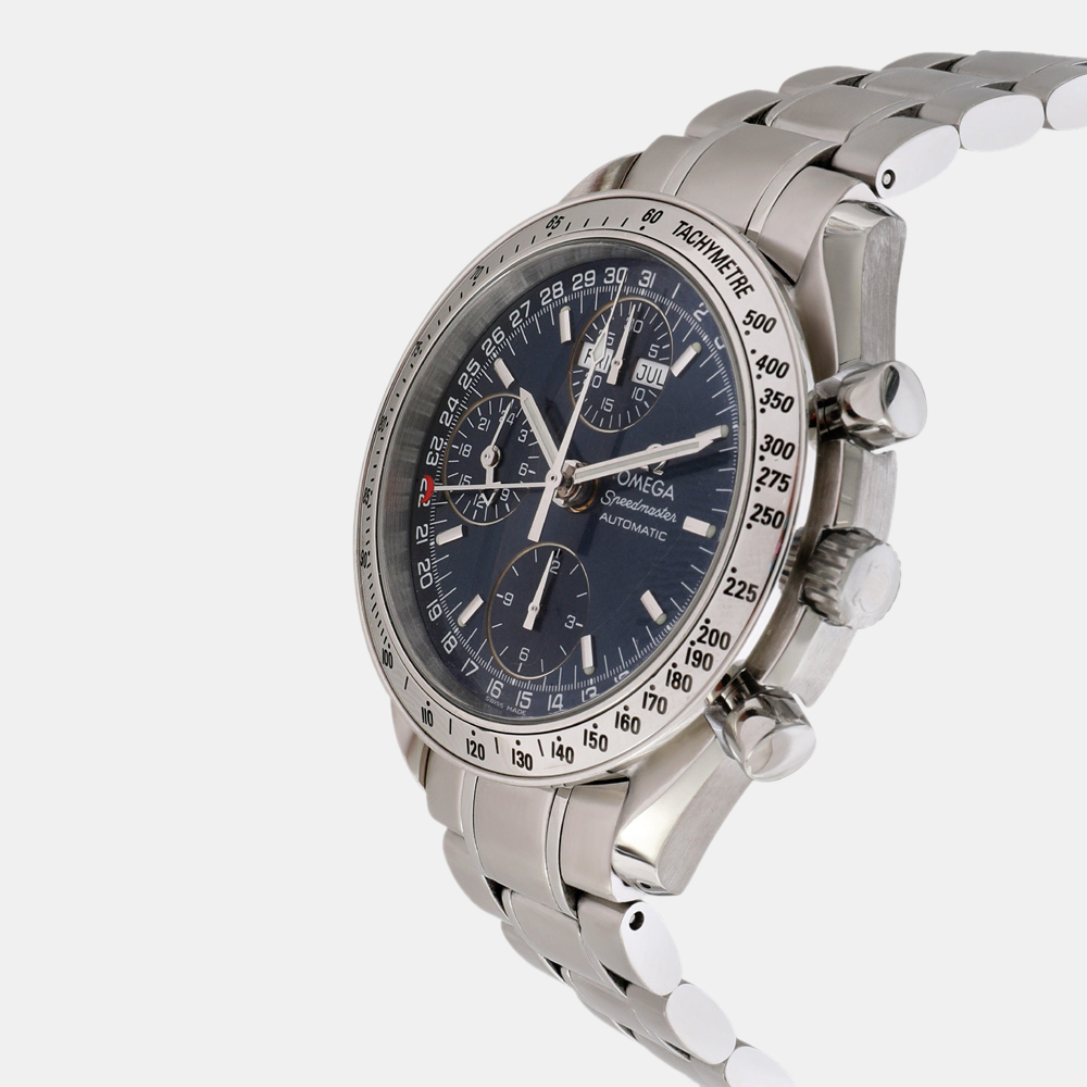 

Omega Blue Stainless Steel Speedmaster 3523.80.00 Manual Winding Men's Wristwatch 39 mm