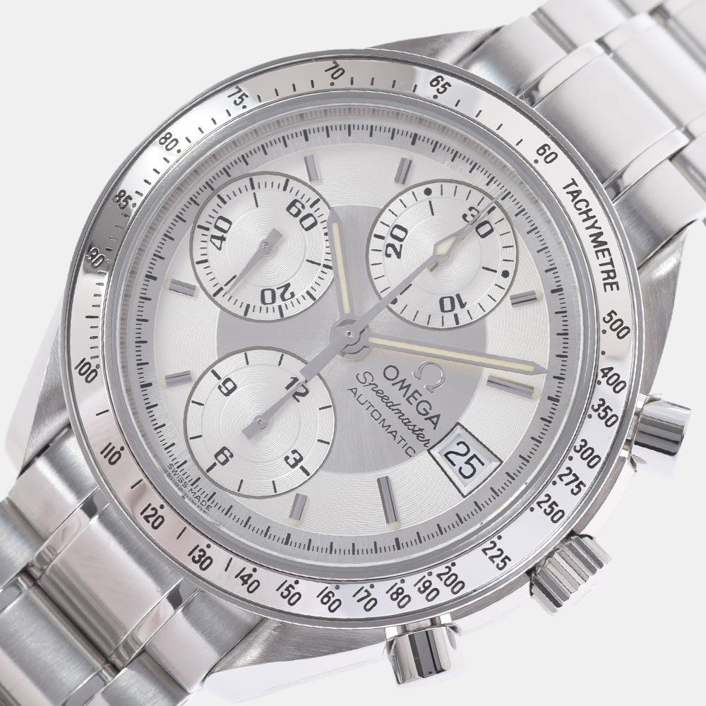 

Omega Silver Stainless Steel Speedmaster 3513.30 Automatic Men's Wristwatch 39 mm