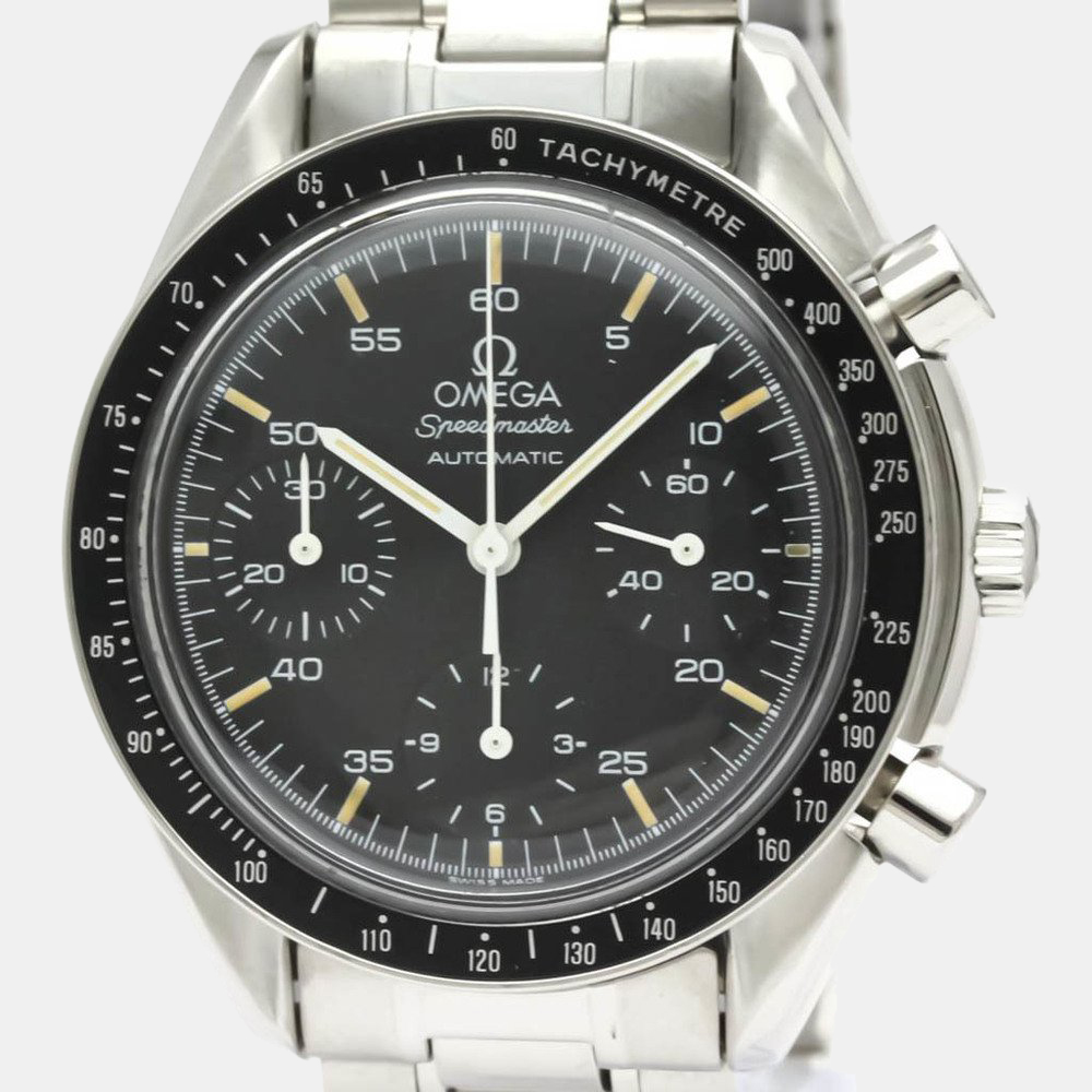

Omega Black Stainless Steel Speedmaster 3510.50 Automatic Men's Wristwatch 39 mm