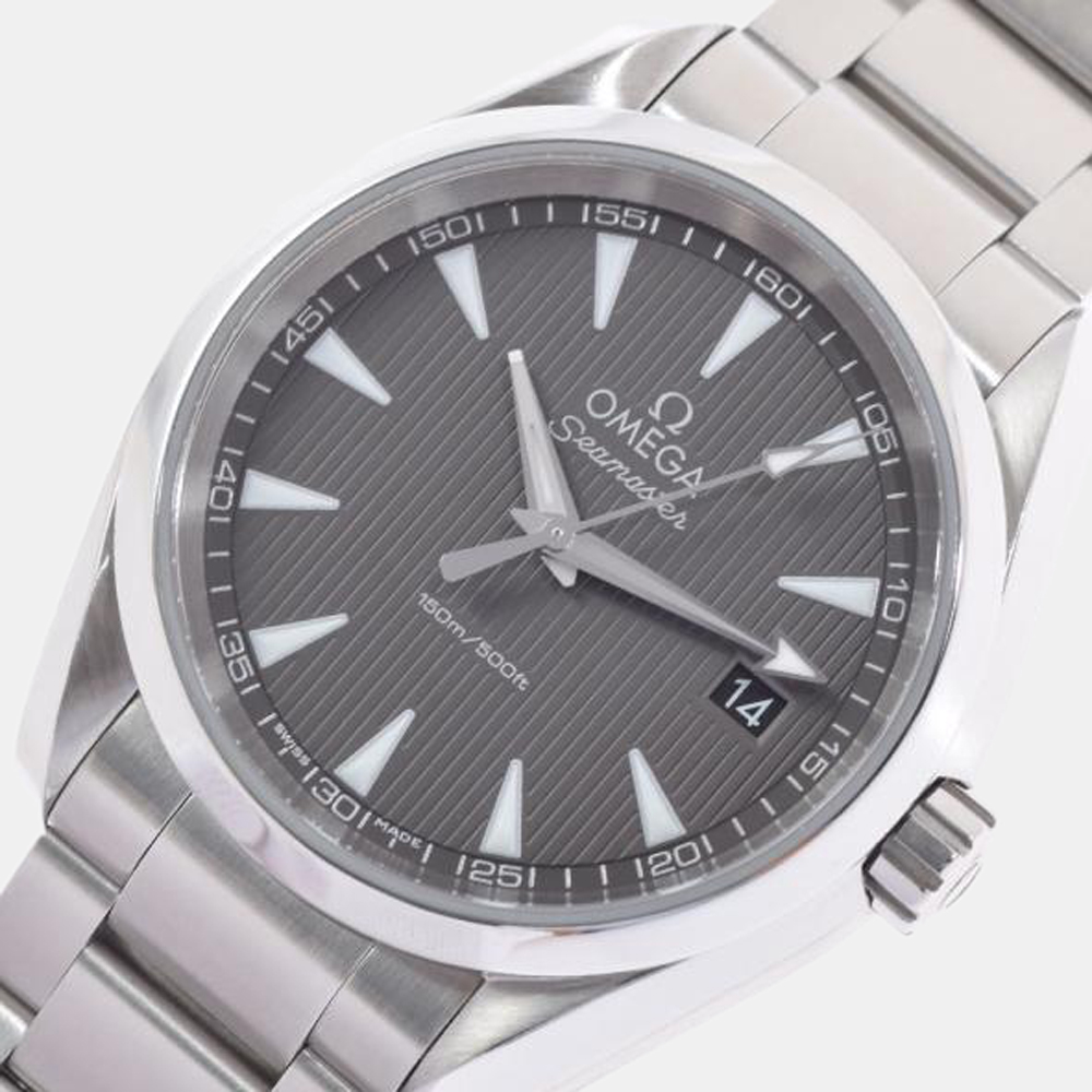

Omega Black Stainless Steel Seamaster Aqua Terra 231.10.39.60.06.001 Quartz Men's Wristwatch 38.5 mm