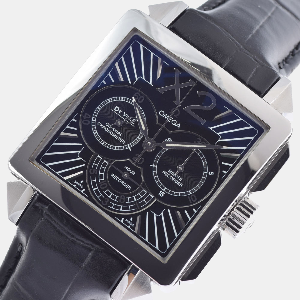 

Omega Black Stainless Steel De Ville Co-Axial 423.13.37.50.01.001 Automatic Men's Wristwatch 37 mm