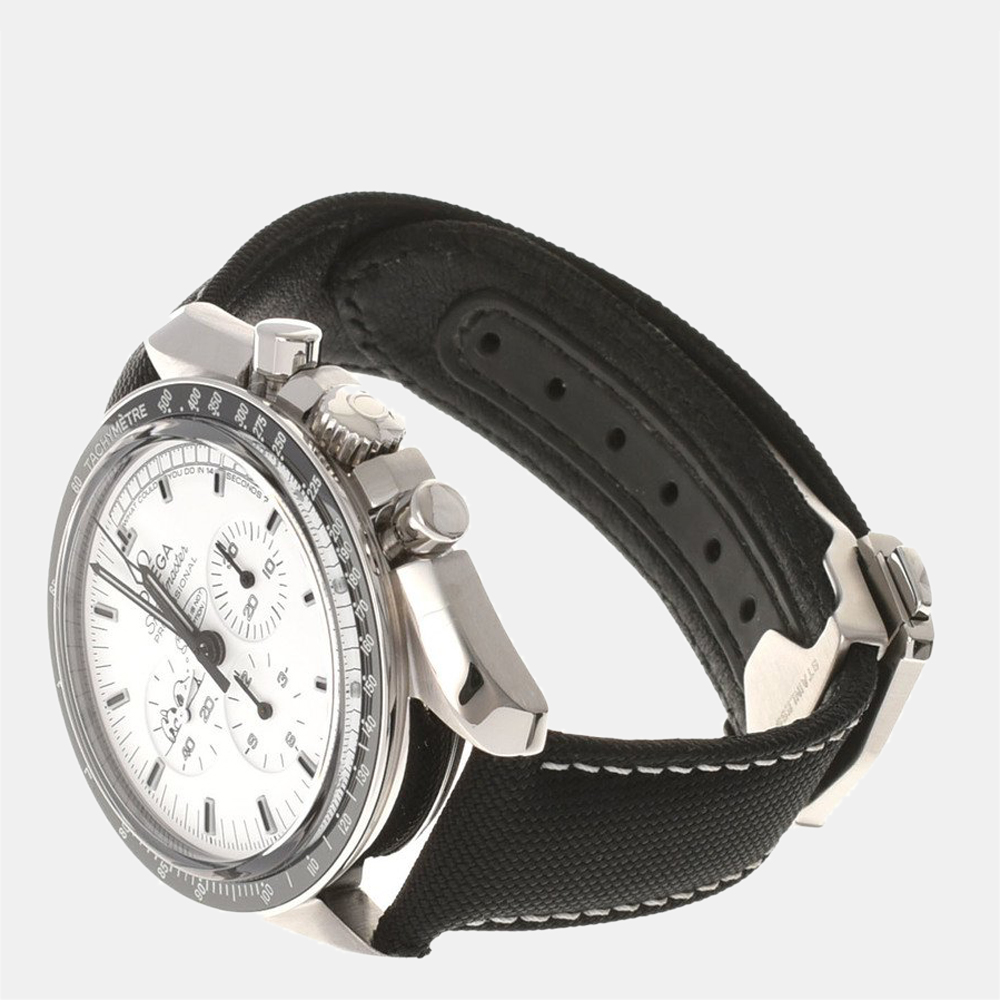 

Omega White Stainless Steel Speedmaster Snoopy 311.32.42.30.04.003 Manual Winding Men's Wristwatch 42 mm