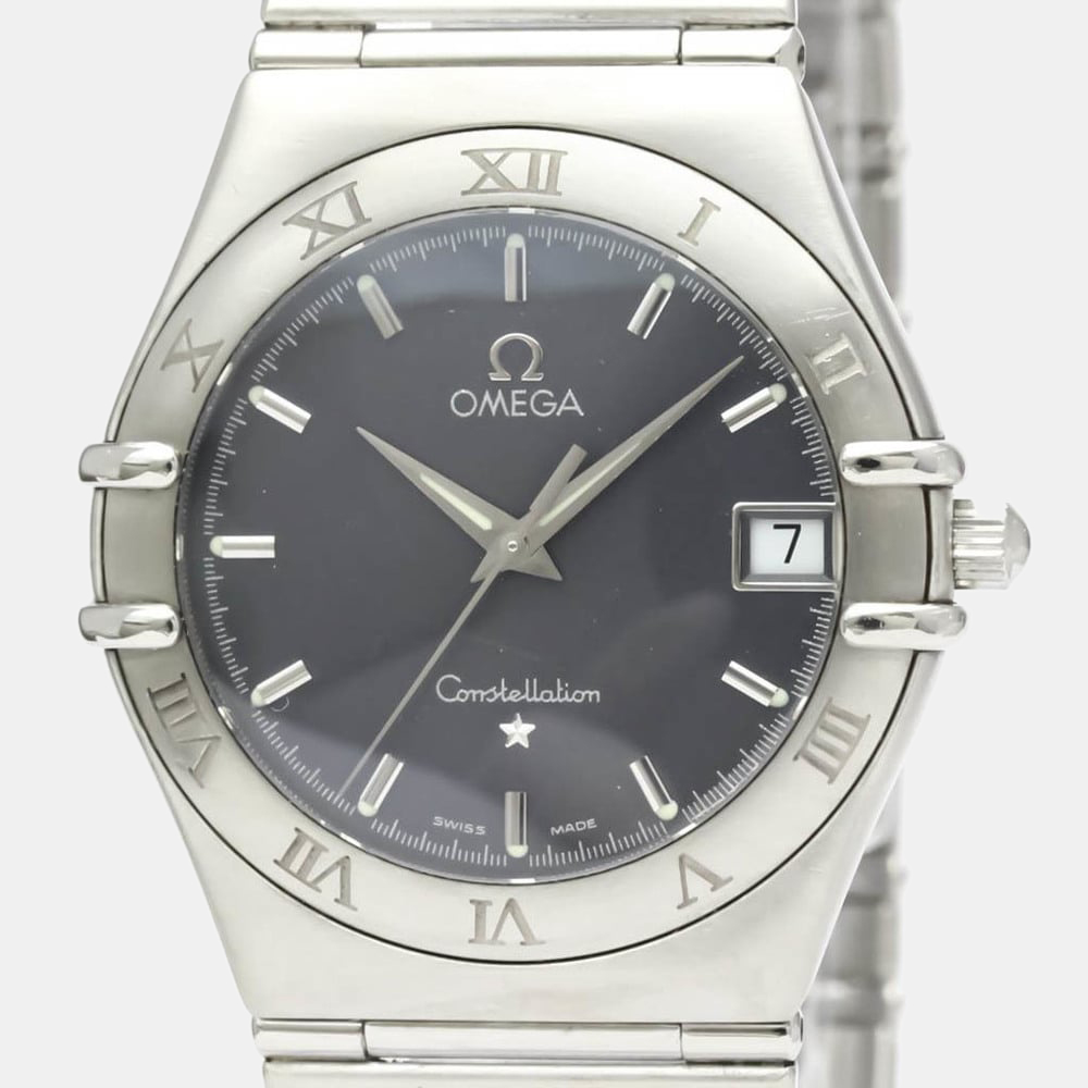 

Omega Grey Stainless Steel Constellation 1512.40 Quartz Men's Wristwatch 33 mm