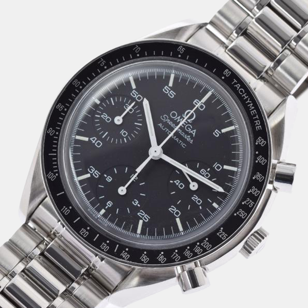 

Omega Black Stainless Steel Speedmaster 3510.50 Automatic Men's Wristwatch 39 mm