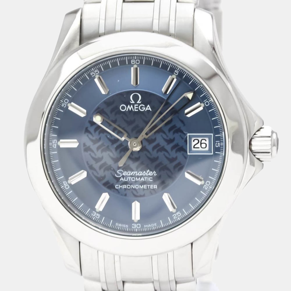 

Omega Blue Stainless Steel Seamaster 2506.80 Automatic Men's Wristwatch 36 mm