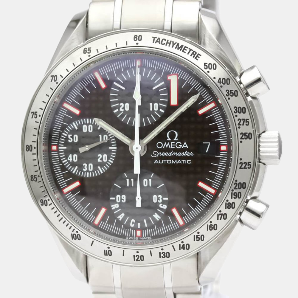 

Omega Black Stainless Steel Speedmaster Racing 3519.50 Automatic Men's Wristwatch 39 mm