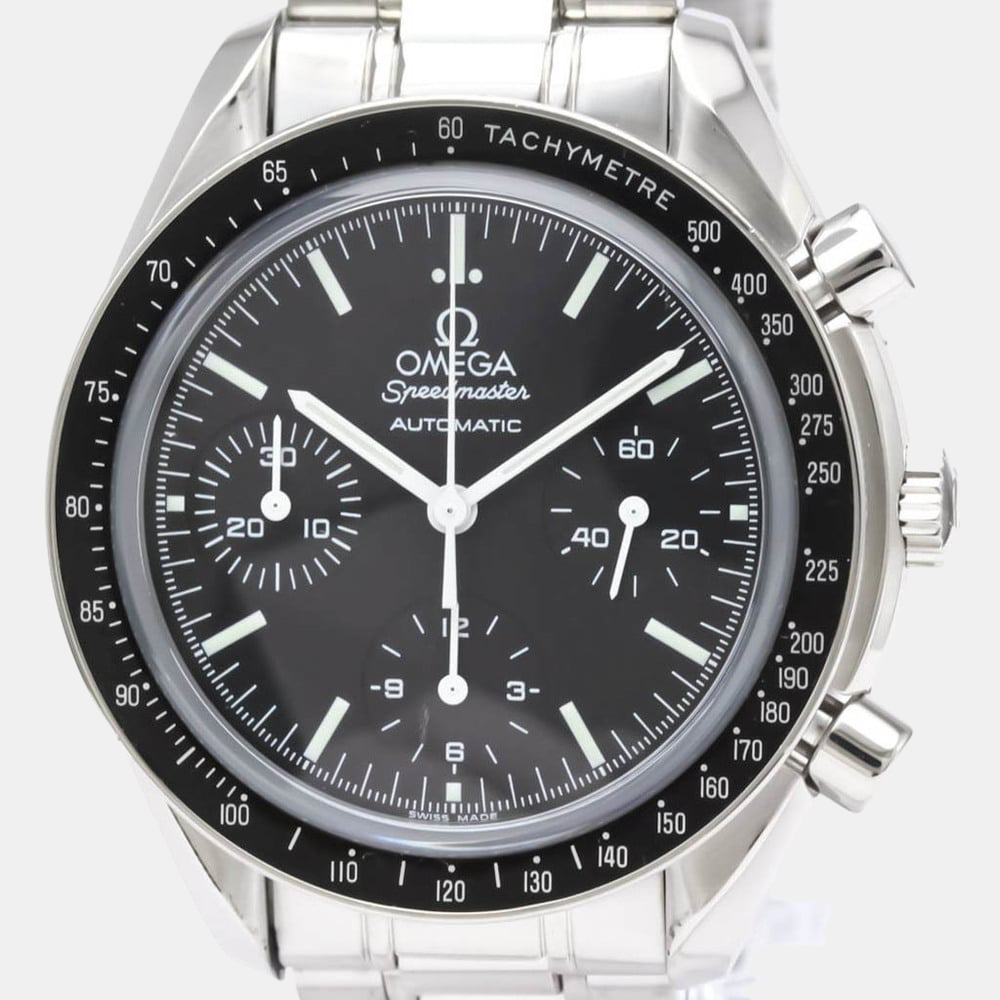 

Omega Black Stainless Steel Speedmaster 3539.50 Automatic Men's Wristwatch 39 mm