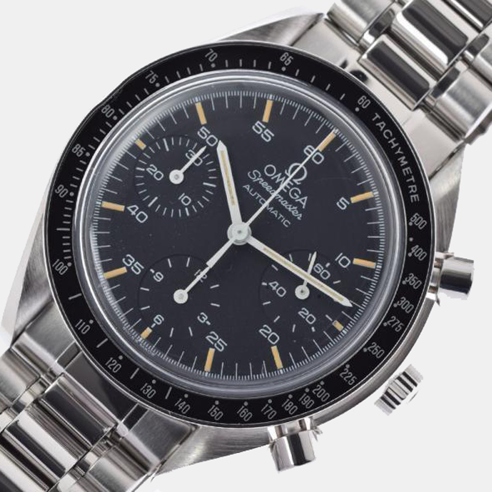 

Omega Black Stainless Steel Speedmaster 3510.50 Automatic Men's Wristwatch 39 mm