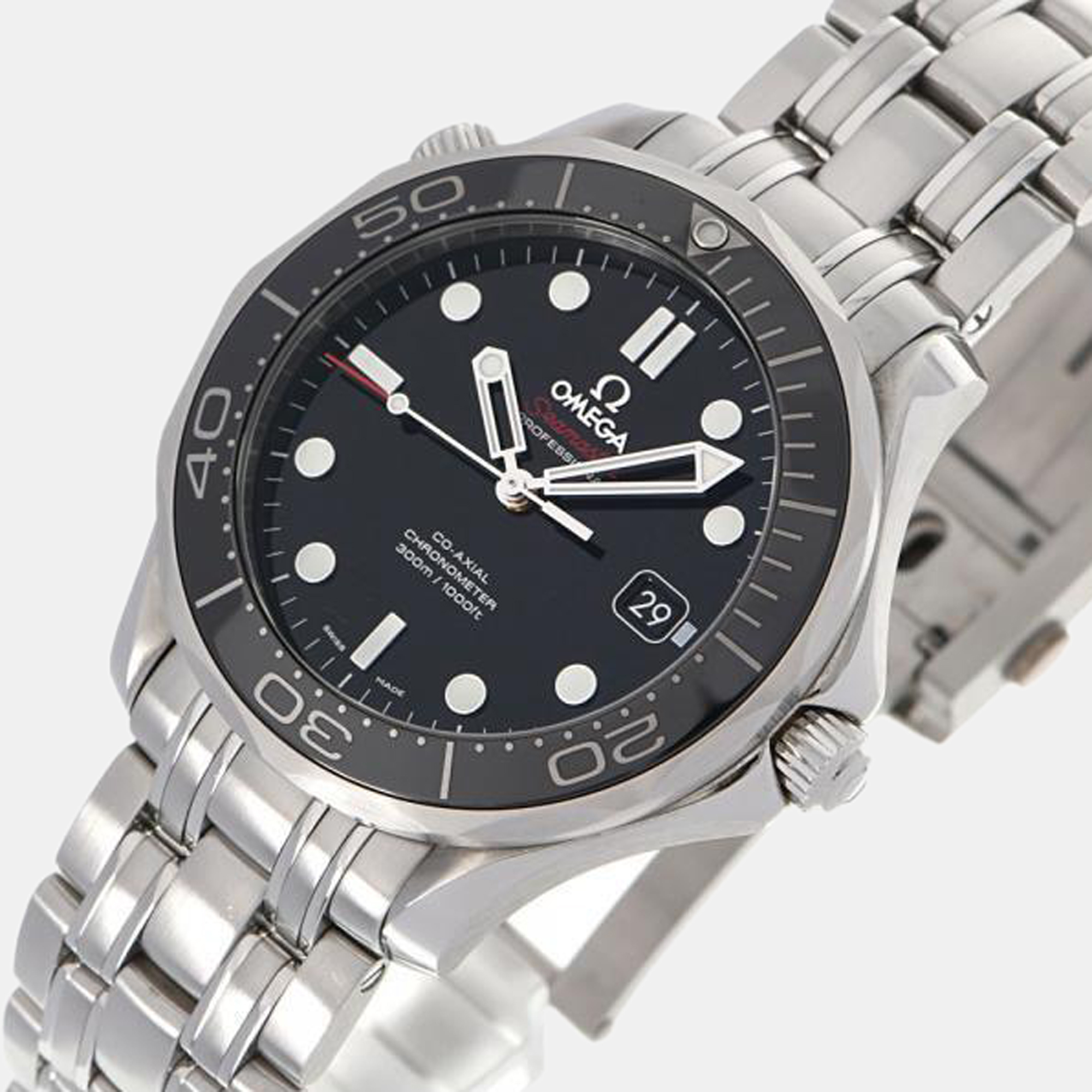 

Omega Black Stainless Steel Seamaster 300 212.30.41.20.01.003 Automatic Men's Wristwatch 41 mm