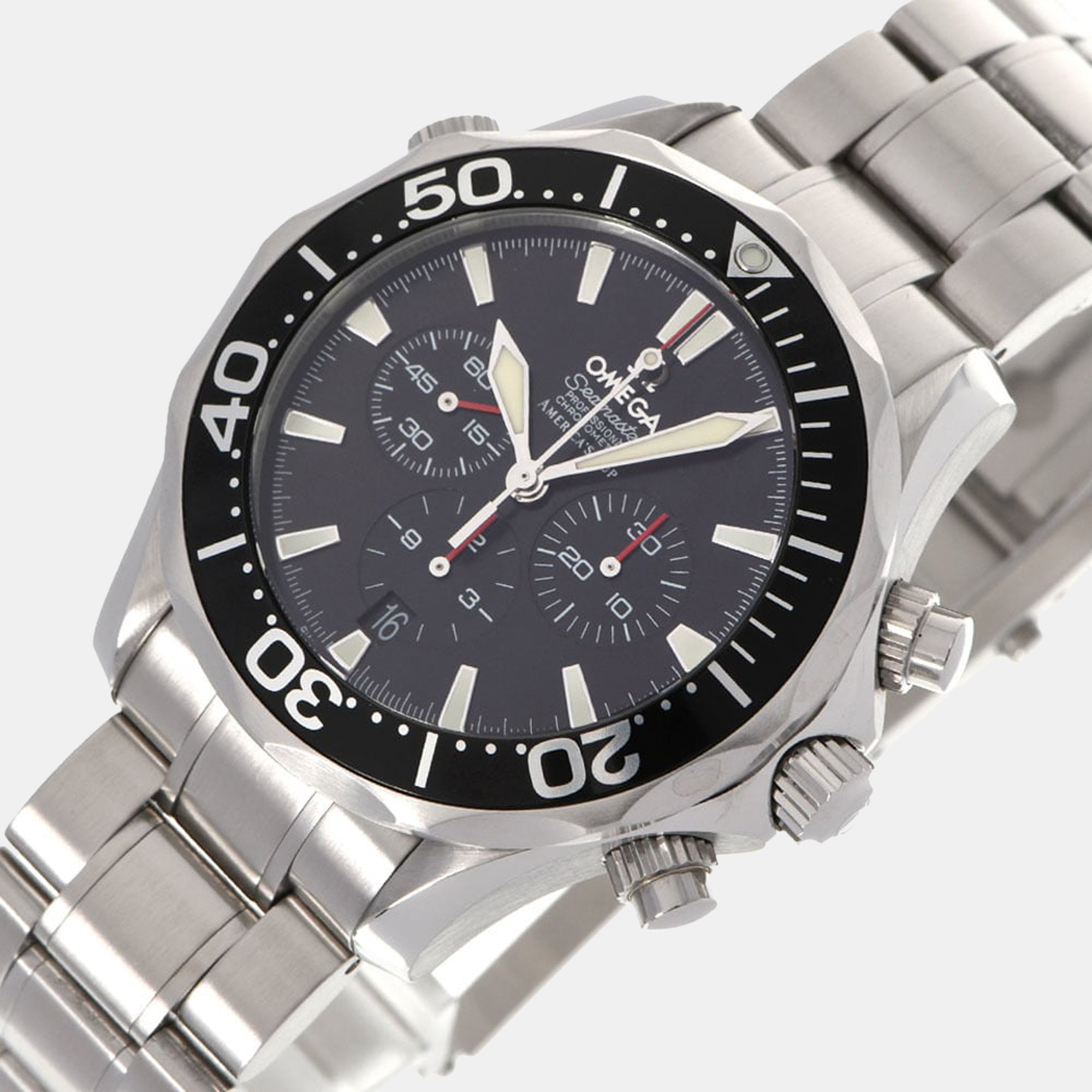 

Omega Black Stainless Steel Seamaster 2594.50 Automatic Men's Wristwatch 41.5 mm