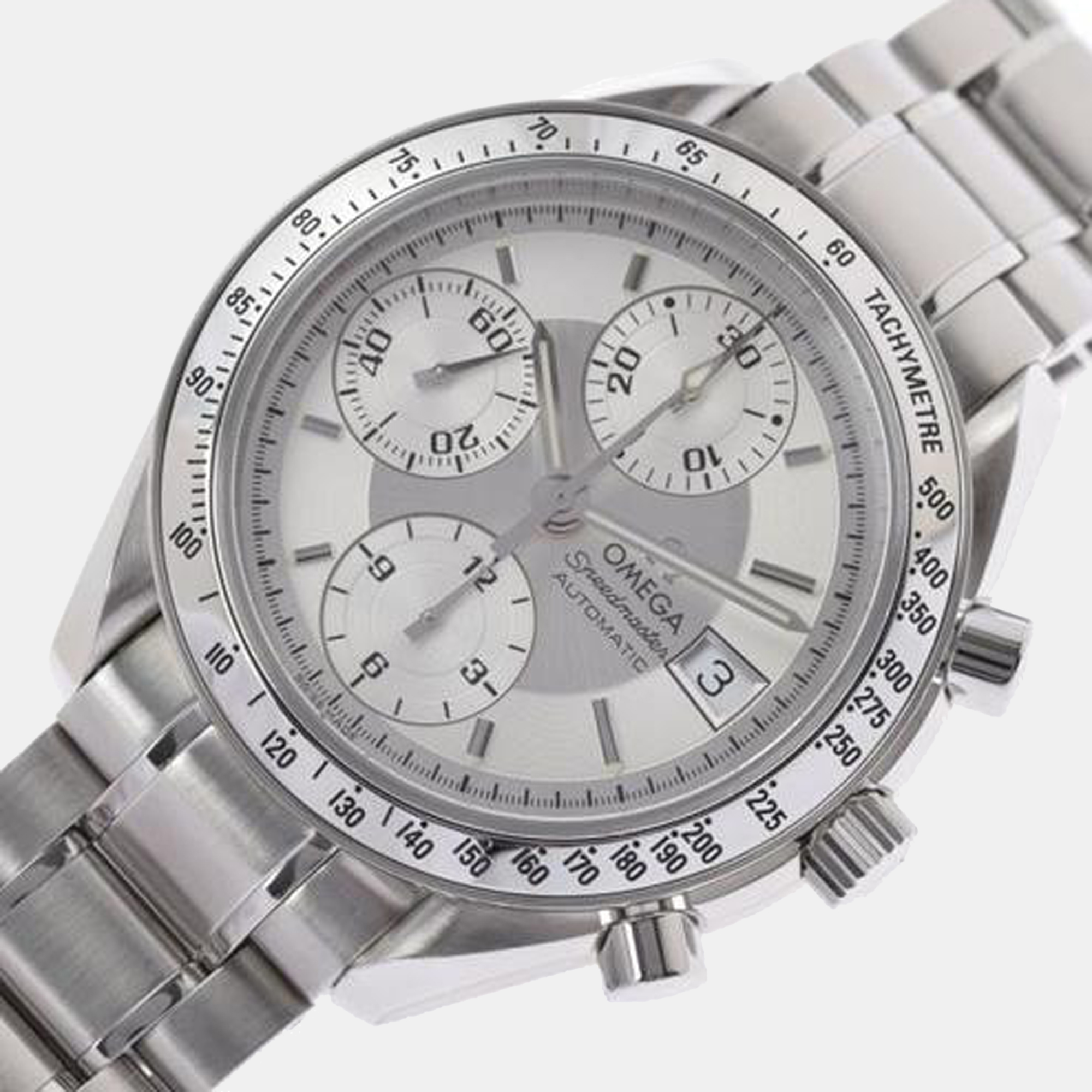 

Omega Silver Stainless Steel Speedmaster 3513.30 Automatic Men's Wristwatch 39 mm