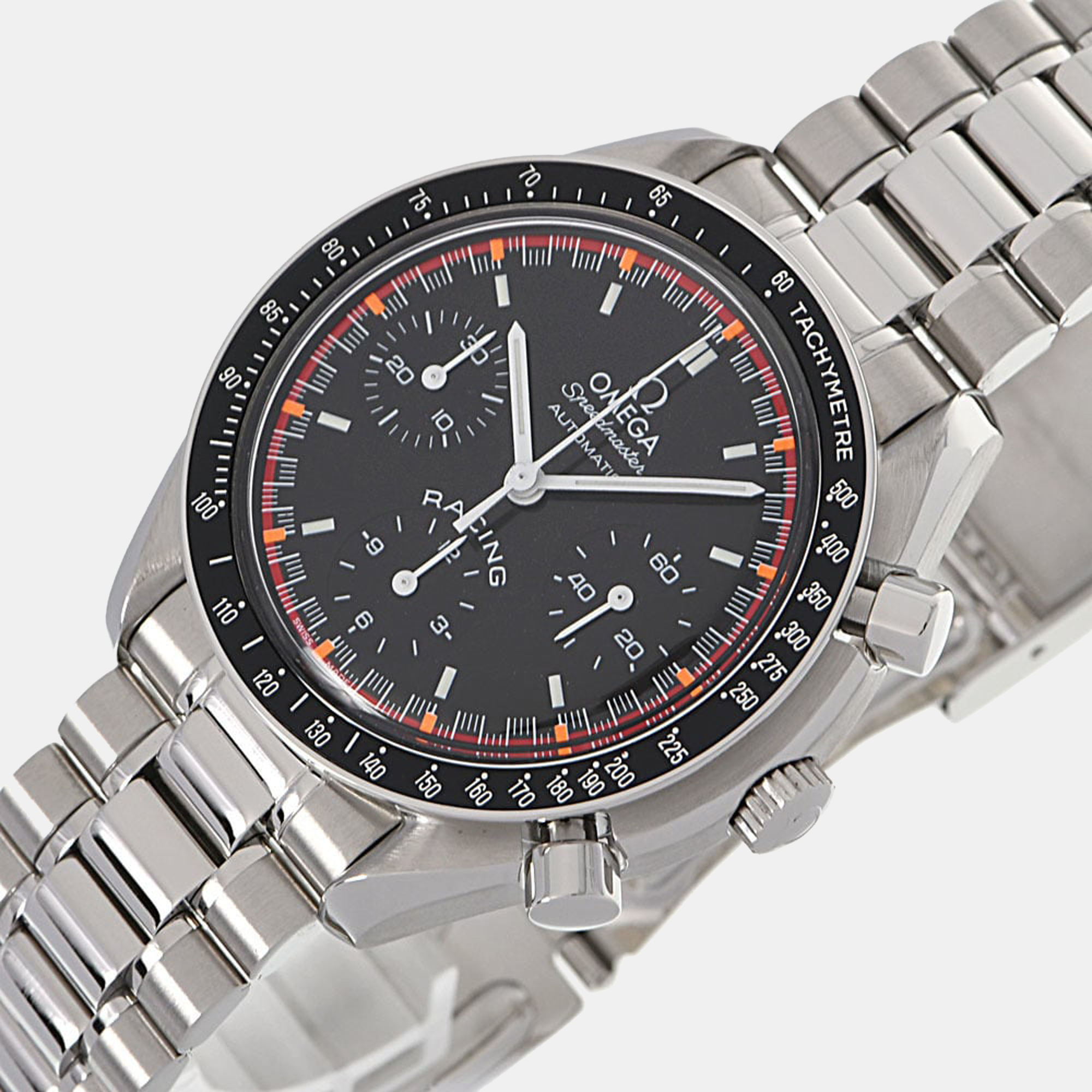 

Omega Black Stainless Steel Speedmaster Racing 3518.50 Automatic Men's Wristwatch 39 mm