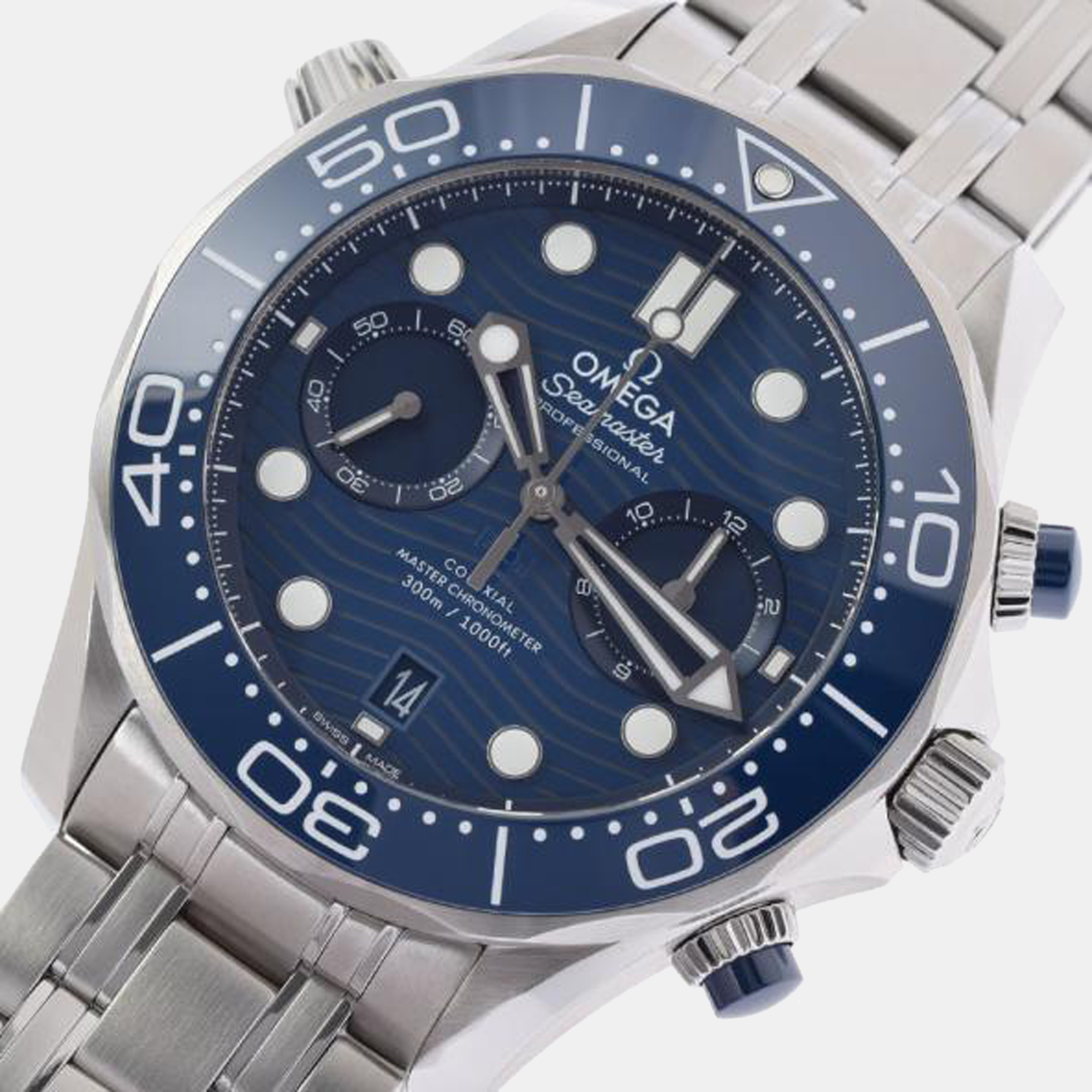 

Omega Blue Stainless Steel Seamaster Diver 210.30.44.51.03.001 Automatic Men's Wristwatch 44 mm