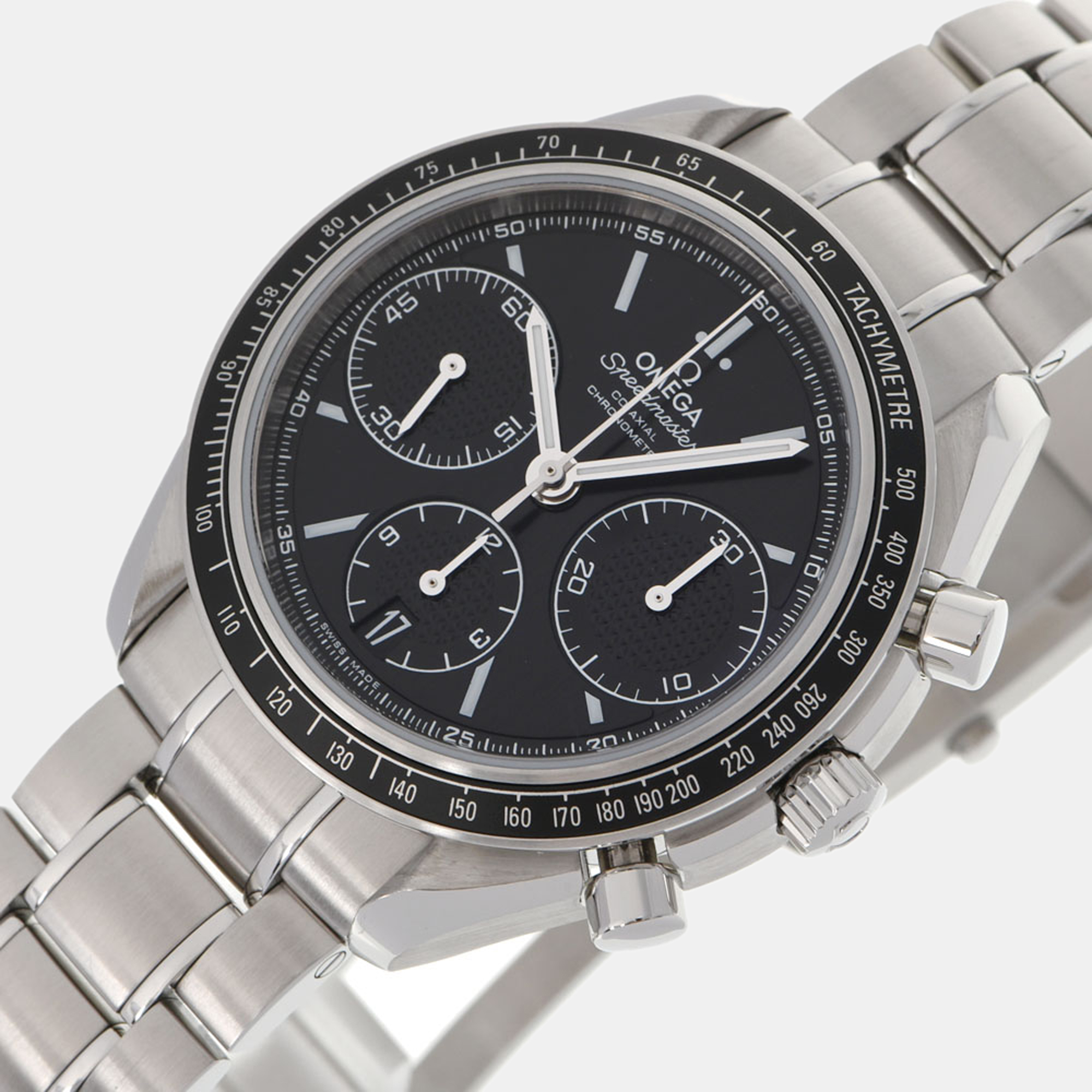 

Omega Black Stainless Steel Speedmaster Racing 326.30.40.50.01.001 Automatic Men's Wristwatch 40 mm