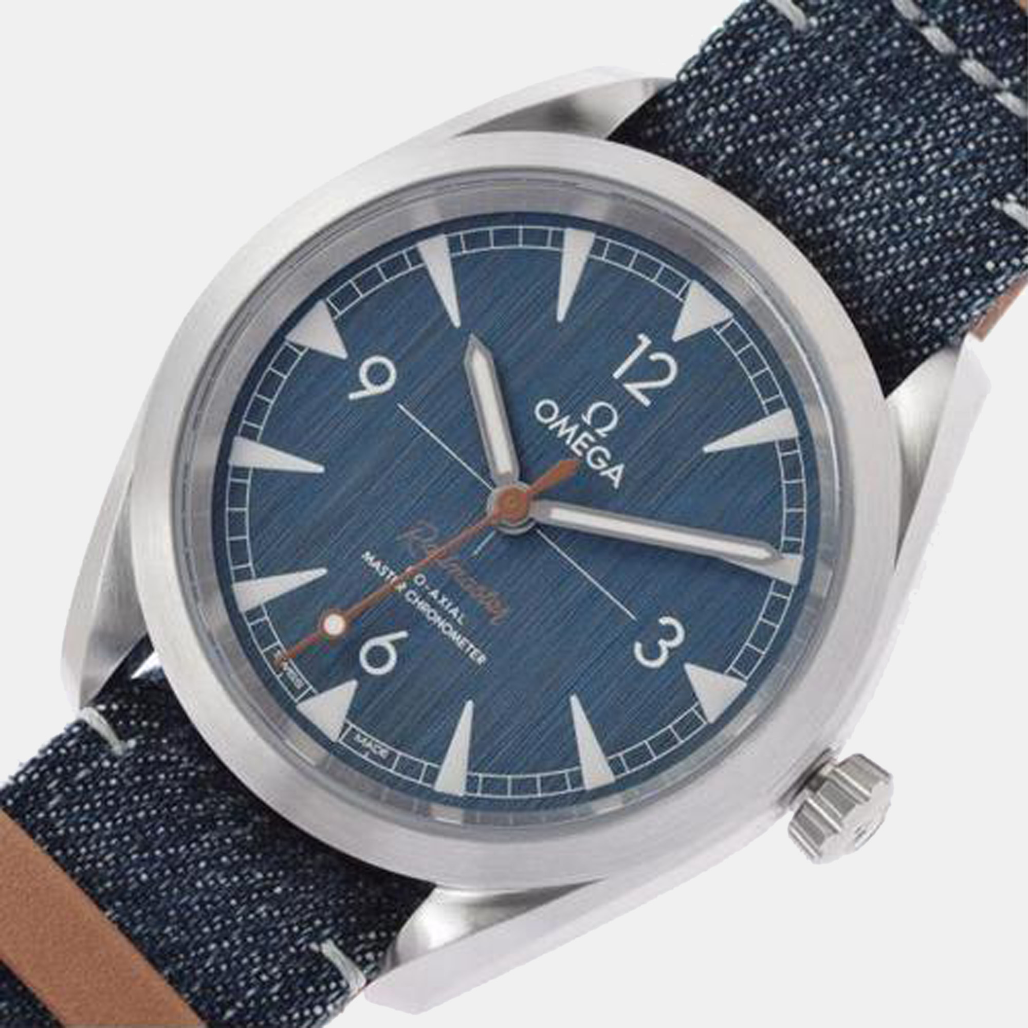 

Omega Blue Stainless Steel Railmaster 220.12.40.20.03.001 Automatic Men's Wristwatch 40 mm