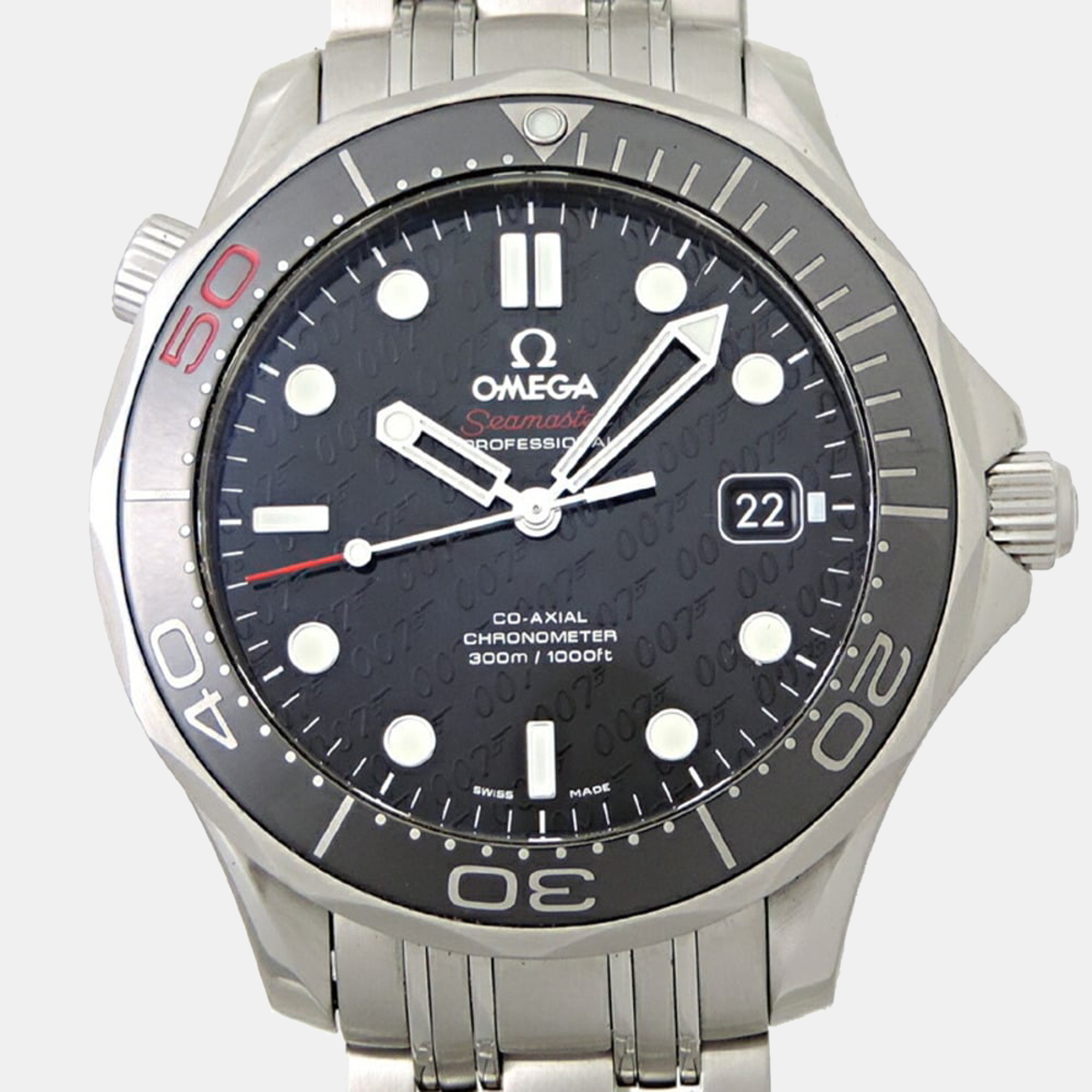 

Omega Black Stainless Steel Seamaster Diver 212.30.41.20.01.005 Automatic Men's Wristwatch 41 mm