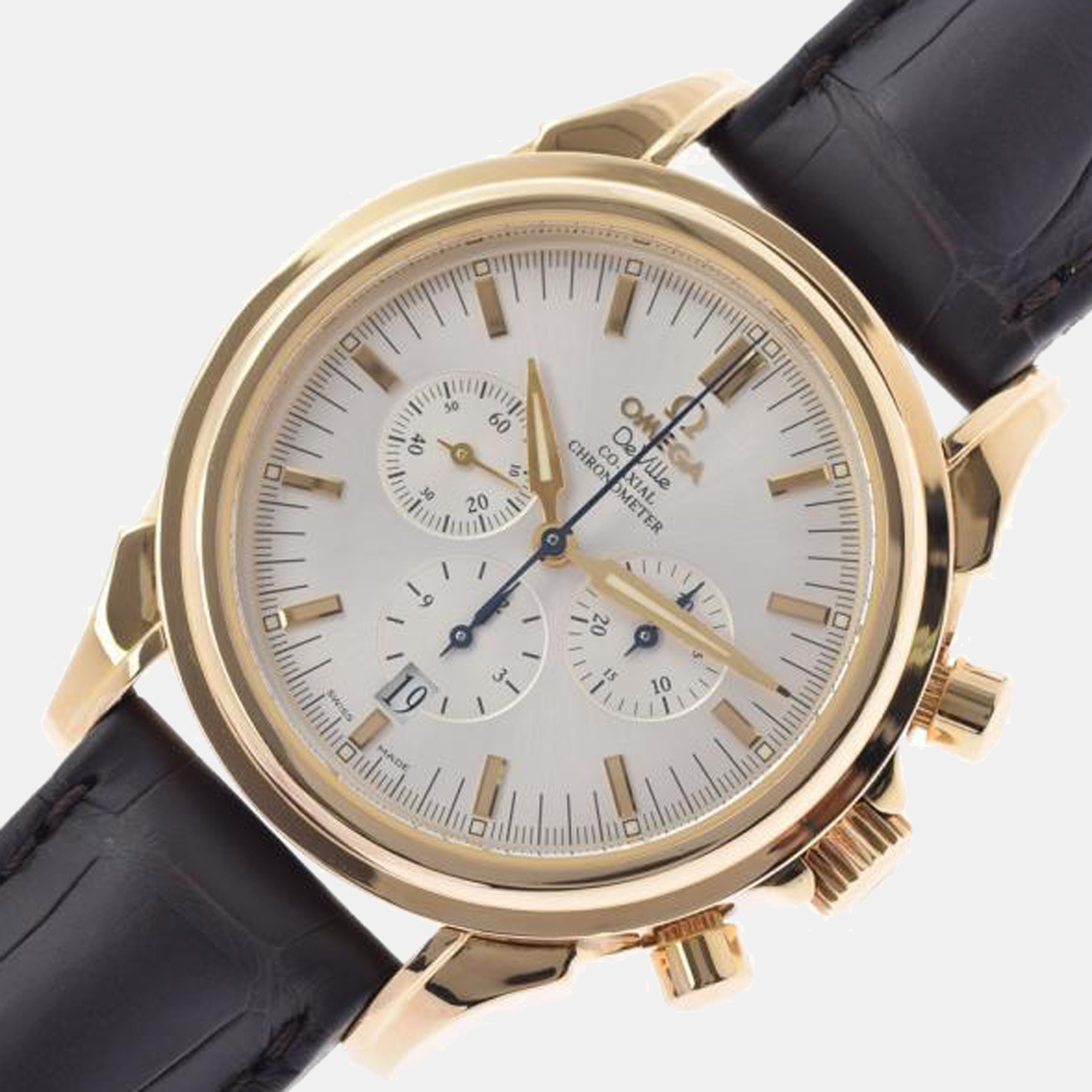 

Omega Silver 18k Yellow Gold De Ville Co-Axial 4631.30.32 Automatic Men's Wristwatch 41 mm