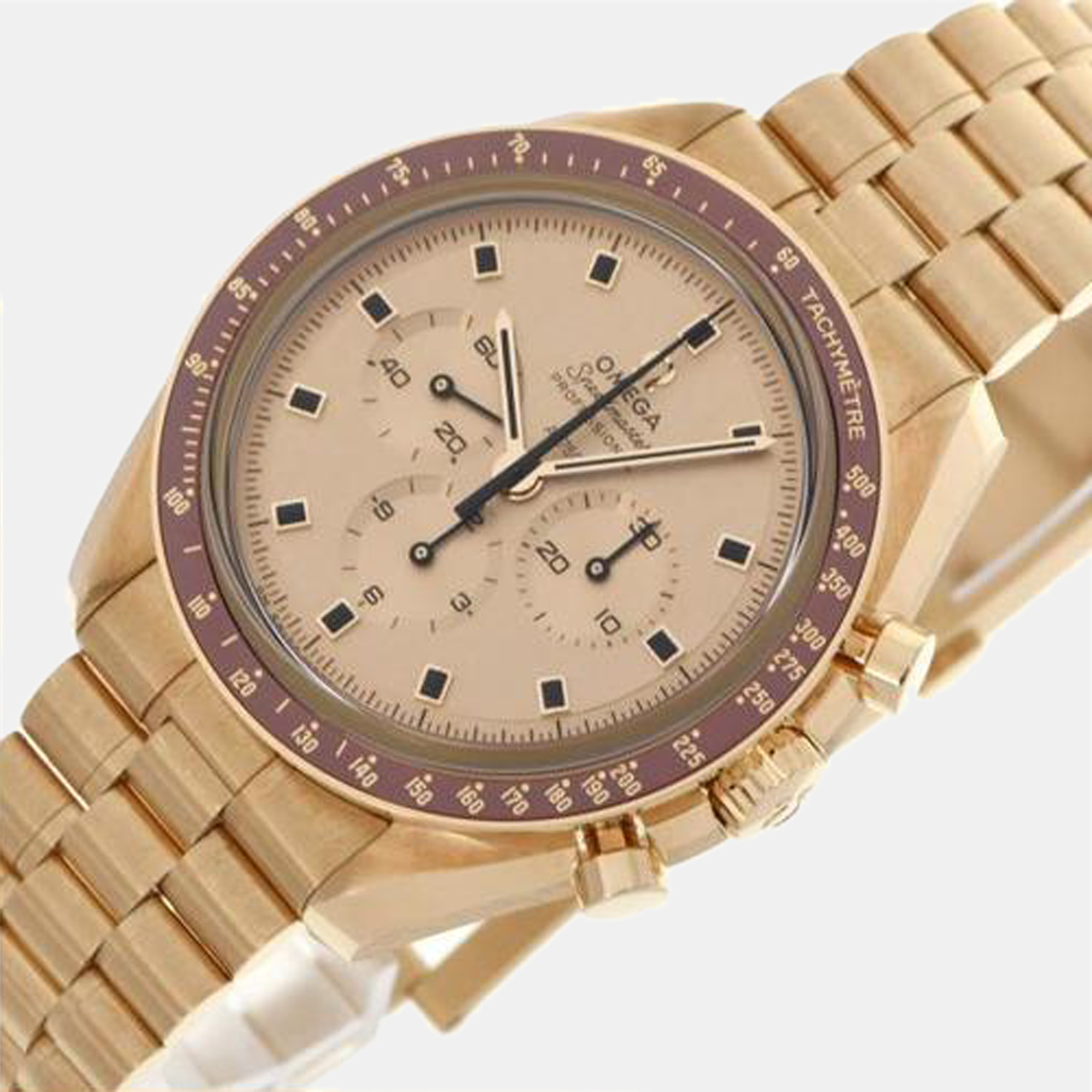 

Omega Gold 18k Yellow Gold Speedmaster Moonwatch 310.60.42.50.99.001 Manual Winding Men's Wristwatch 42 mm