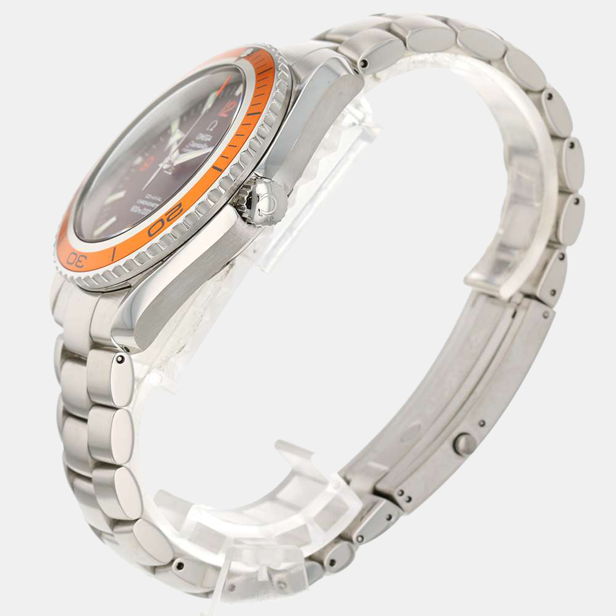 

Omega Black Stainless Steel Seamaster Planet Ocean 2208.5 Automatic Men's Wristwatch 45 mm