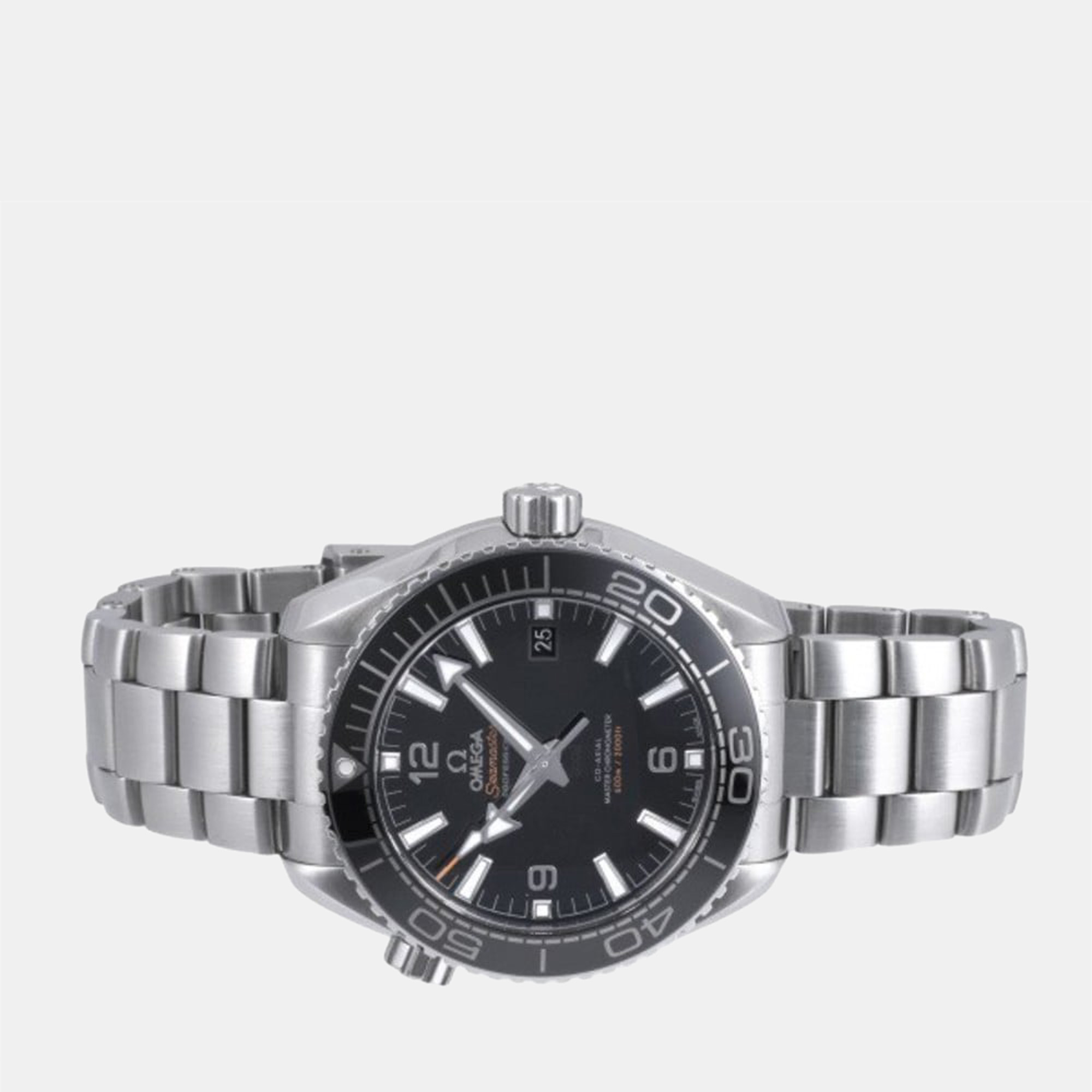 

Omega Black Stainless Steel Seamaster Planet Ocean 215.30.44.21.01.001 Automatic Men's Wristwatch 43.5 mm