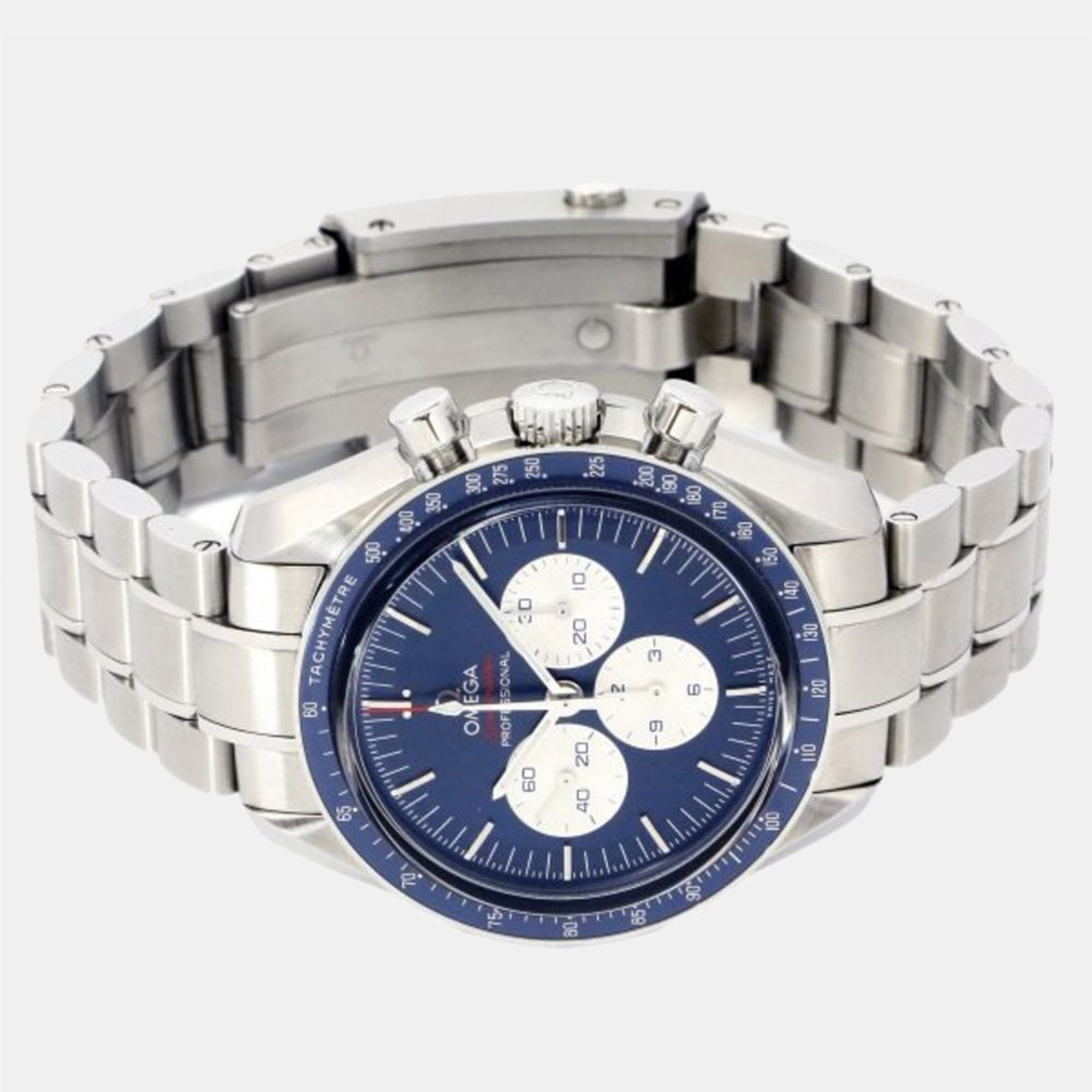 

Omega Blue Stainless Steel Speedmaster 522.30.42.30.03.001 Manual Winding Men's Wristwatch 42 mm