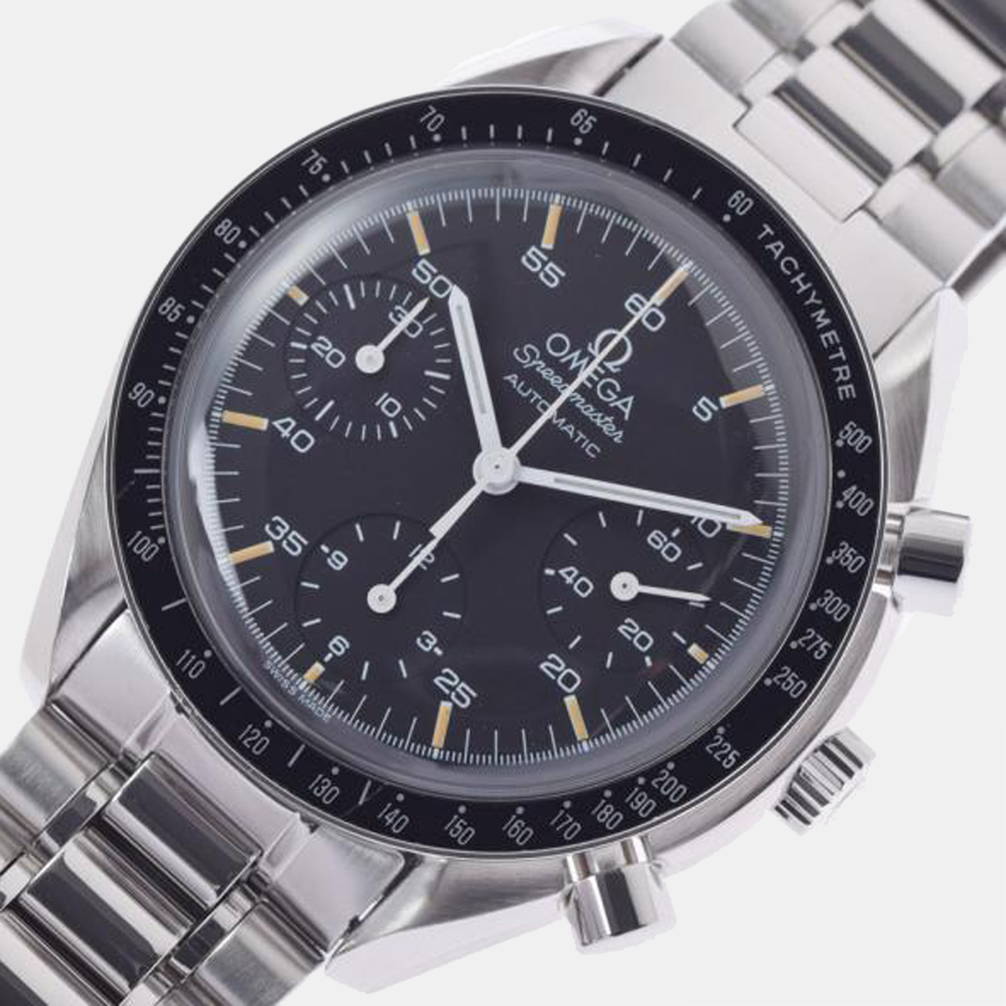 

Omega Black Stainless Steel Speedmaster 3510.50 Automatic Men's Wristwatch 39 mm