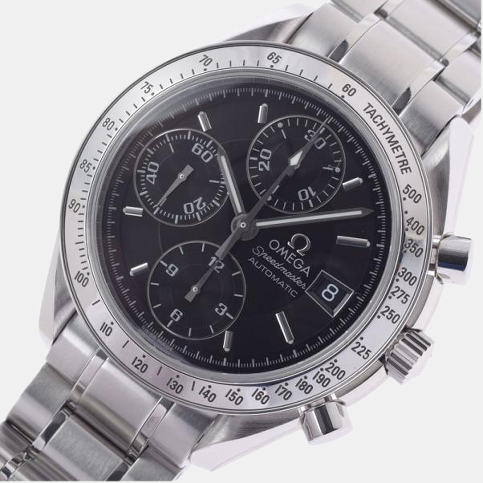 

Omega Black Stainless Steel Speedmaster 3513.50 Automatic Men's Wristwatch 39 mm