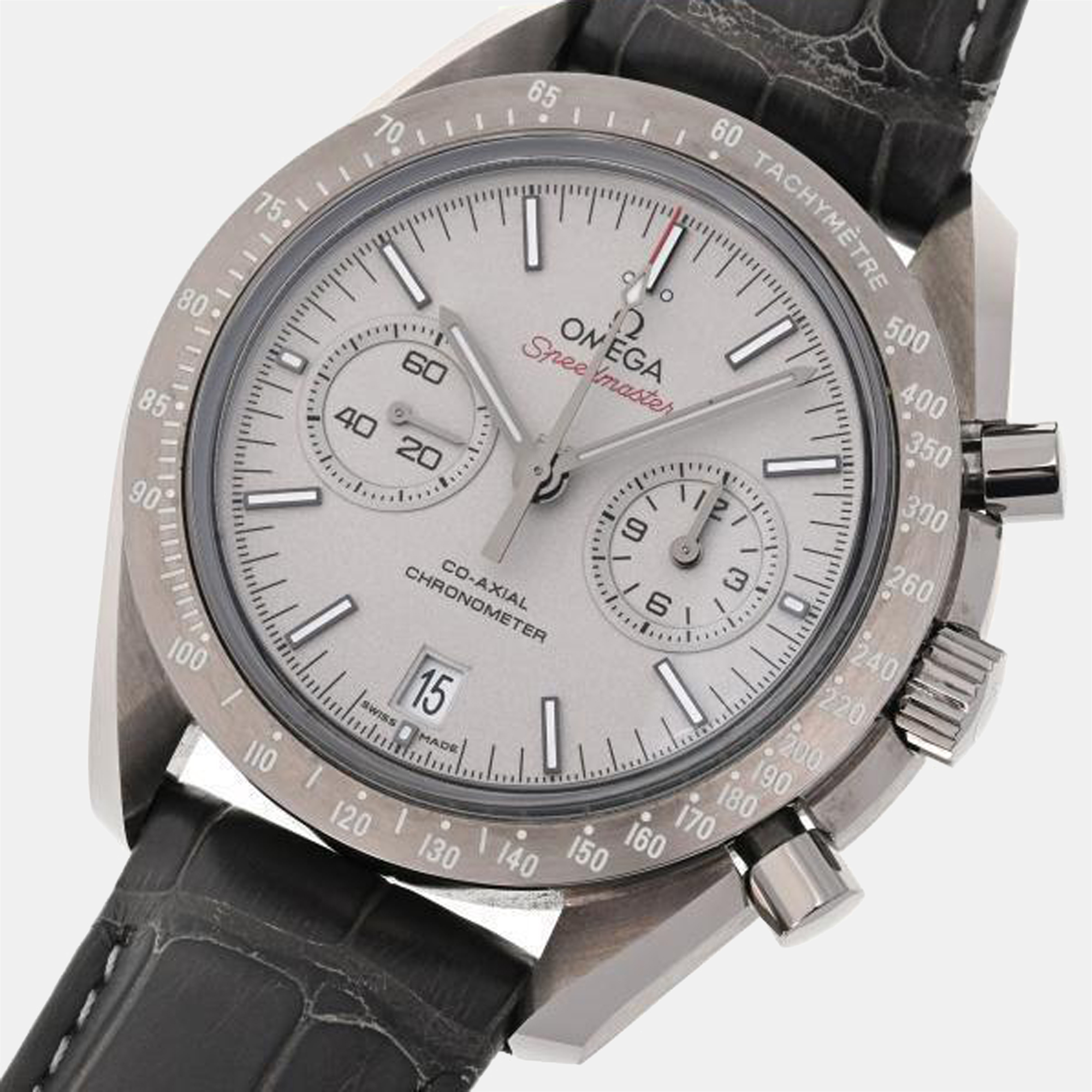 

Omega Grey Stainless Steel Speedmaster Side of the Moon 311.93.44.51.99.001 Automatic Men's Wristwatch 44 mm