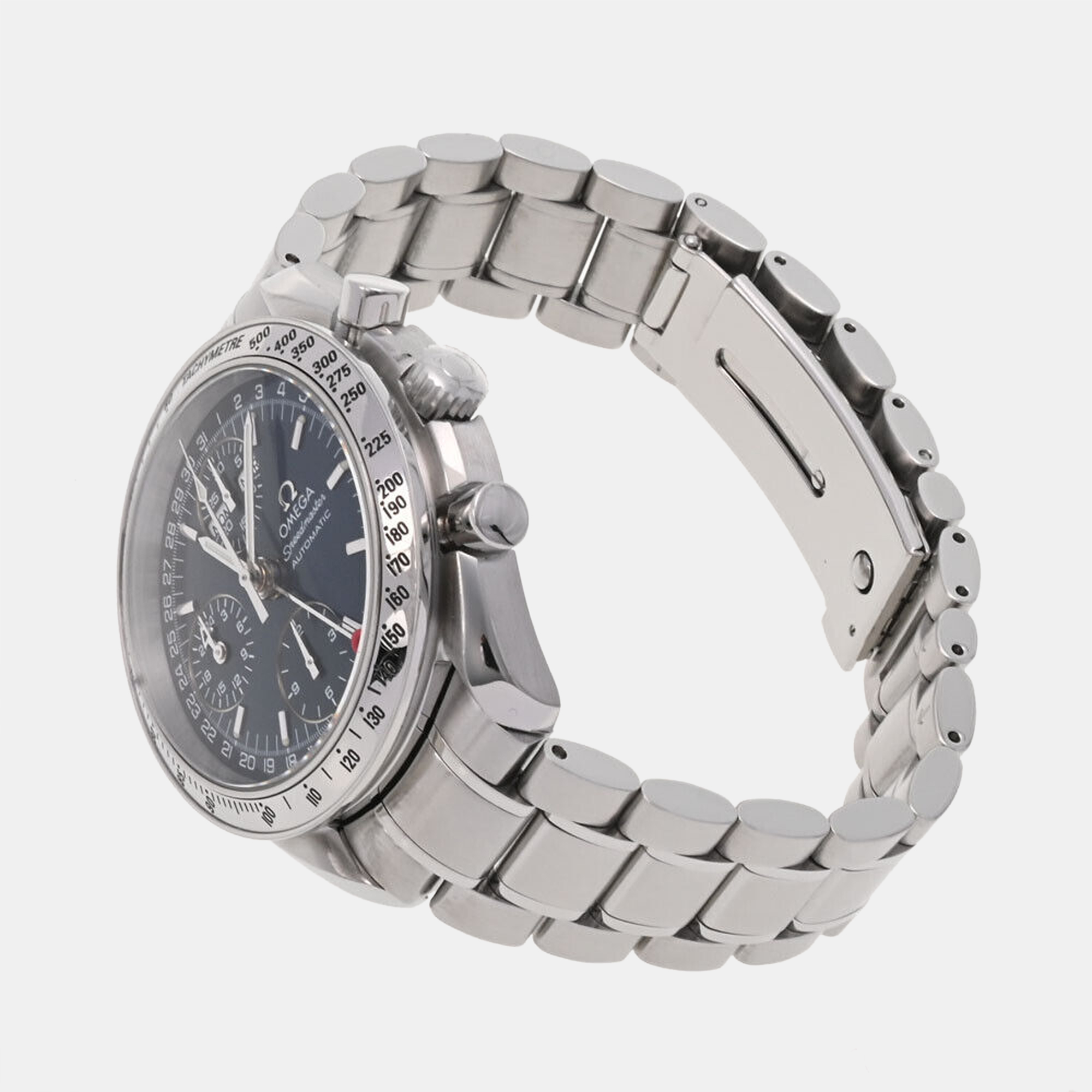 

Omega Blue Stainless Steel Speedmaster Date 3523.80 Men's Wristwatch 39 mm
